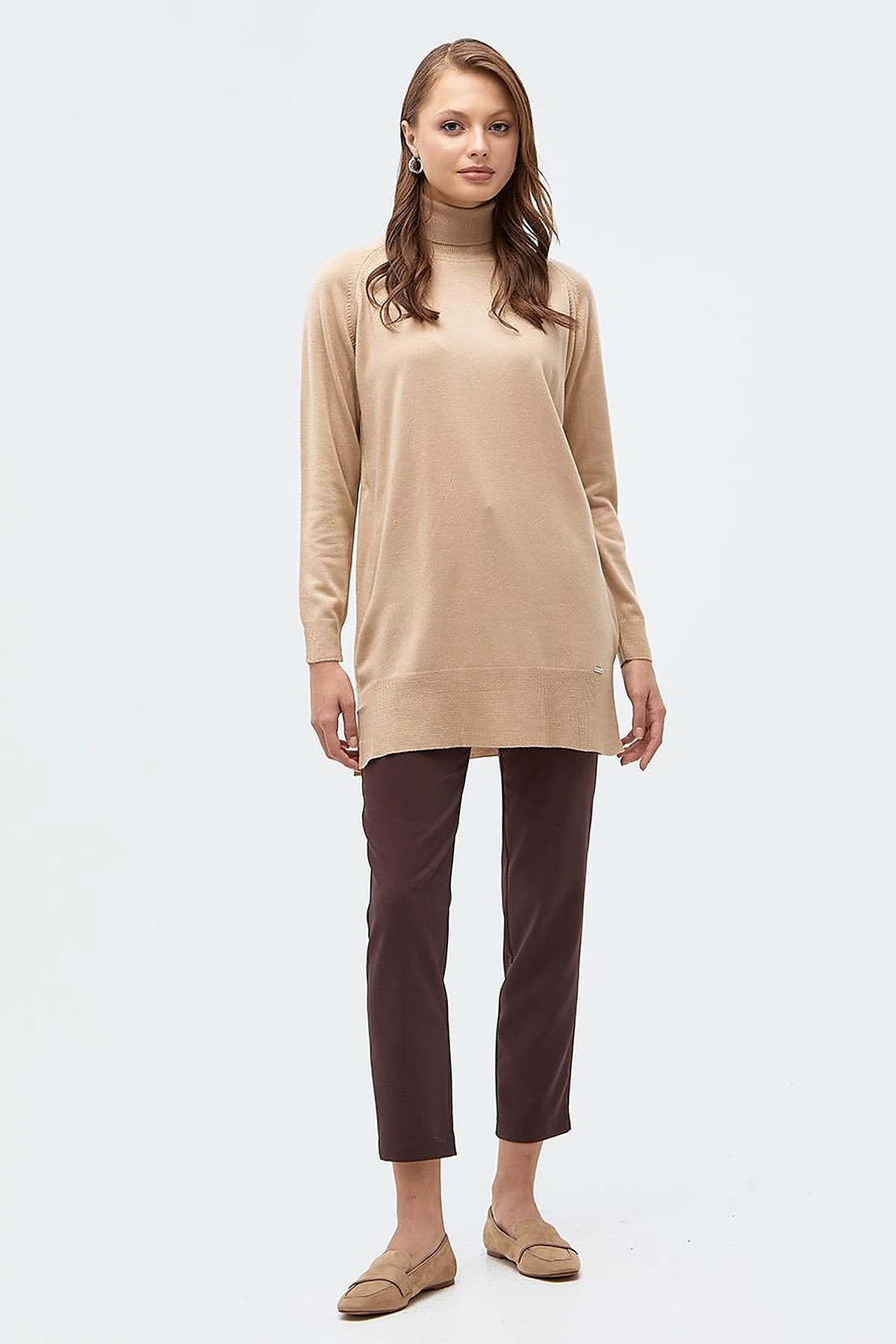 Turtleneck Knitwear Sweater Stone