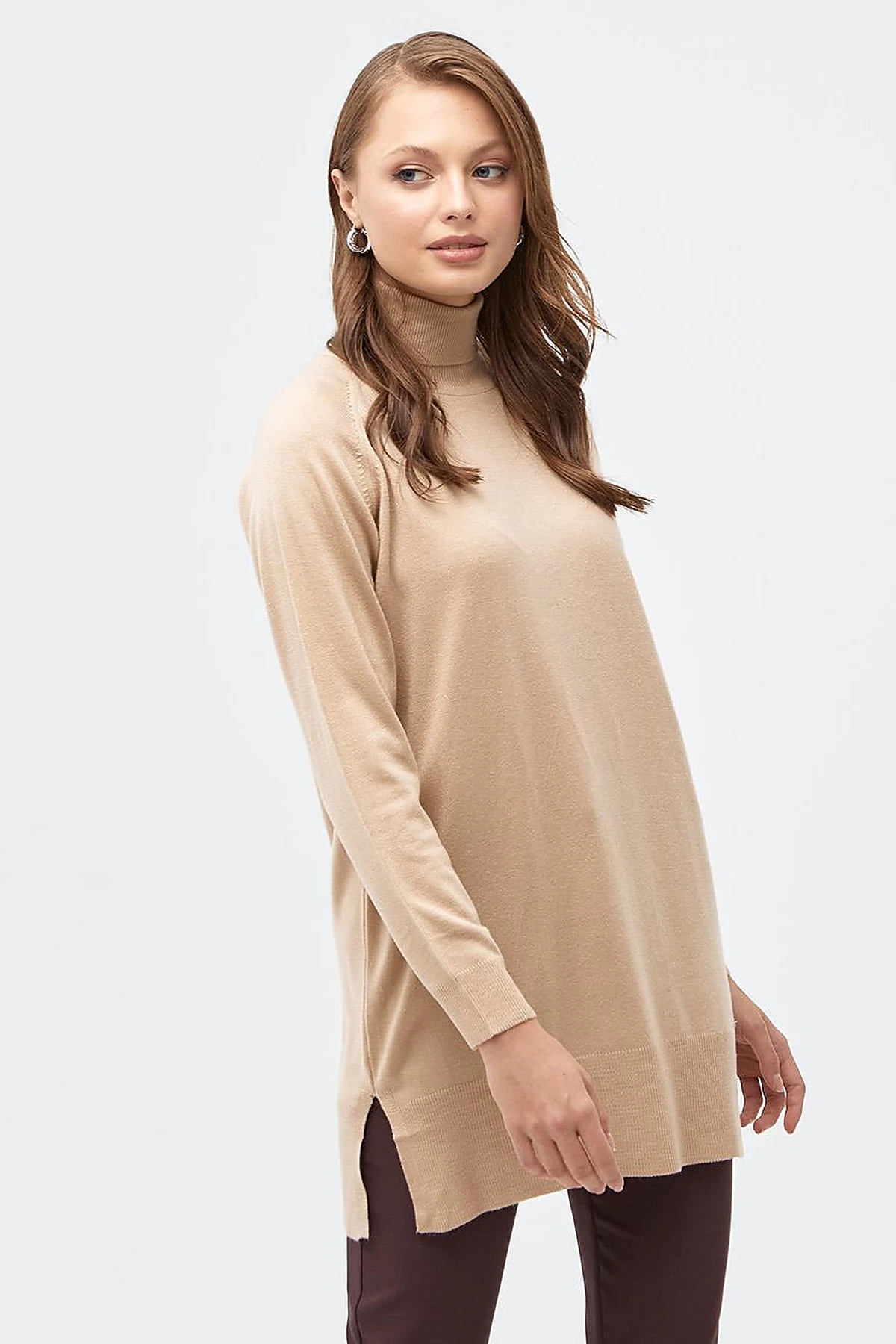 Turtleneck Knitwear Sweater Stone