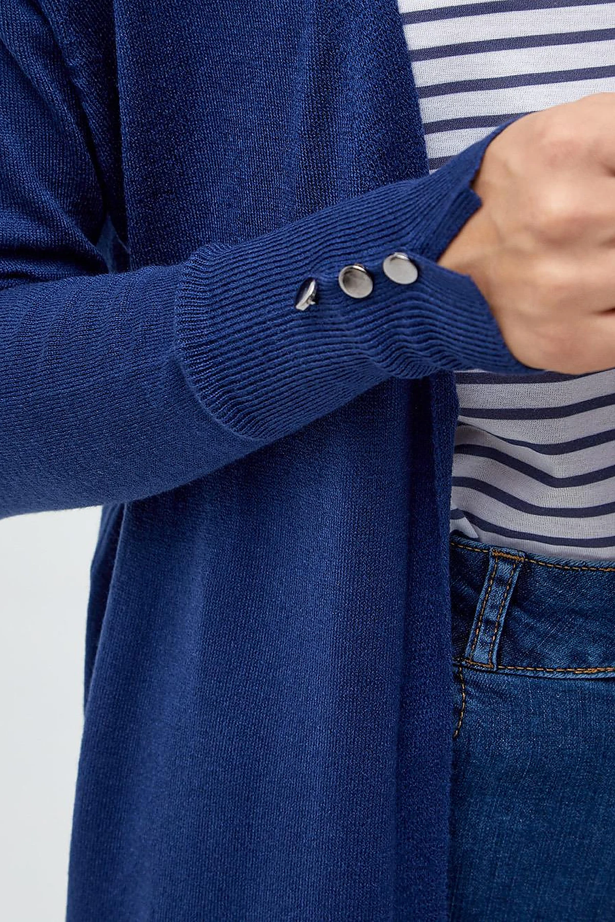 Long Knitwear Cardigan Indigo