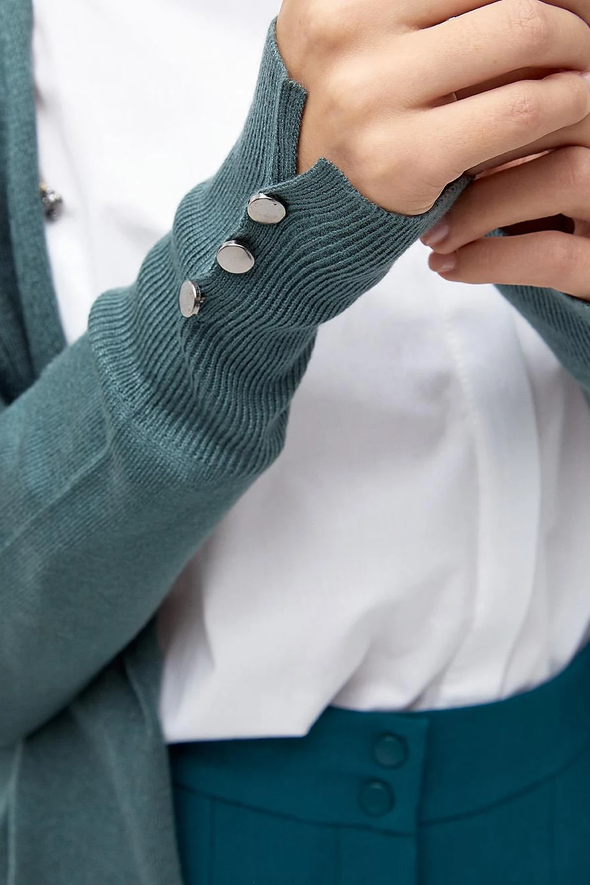 Long Knitwear Cardigan Musty Green