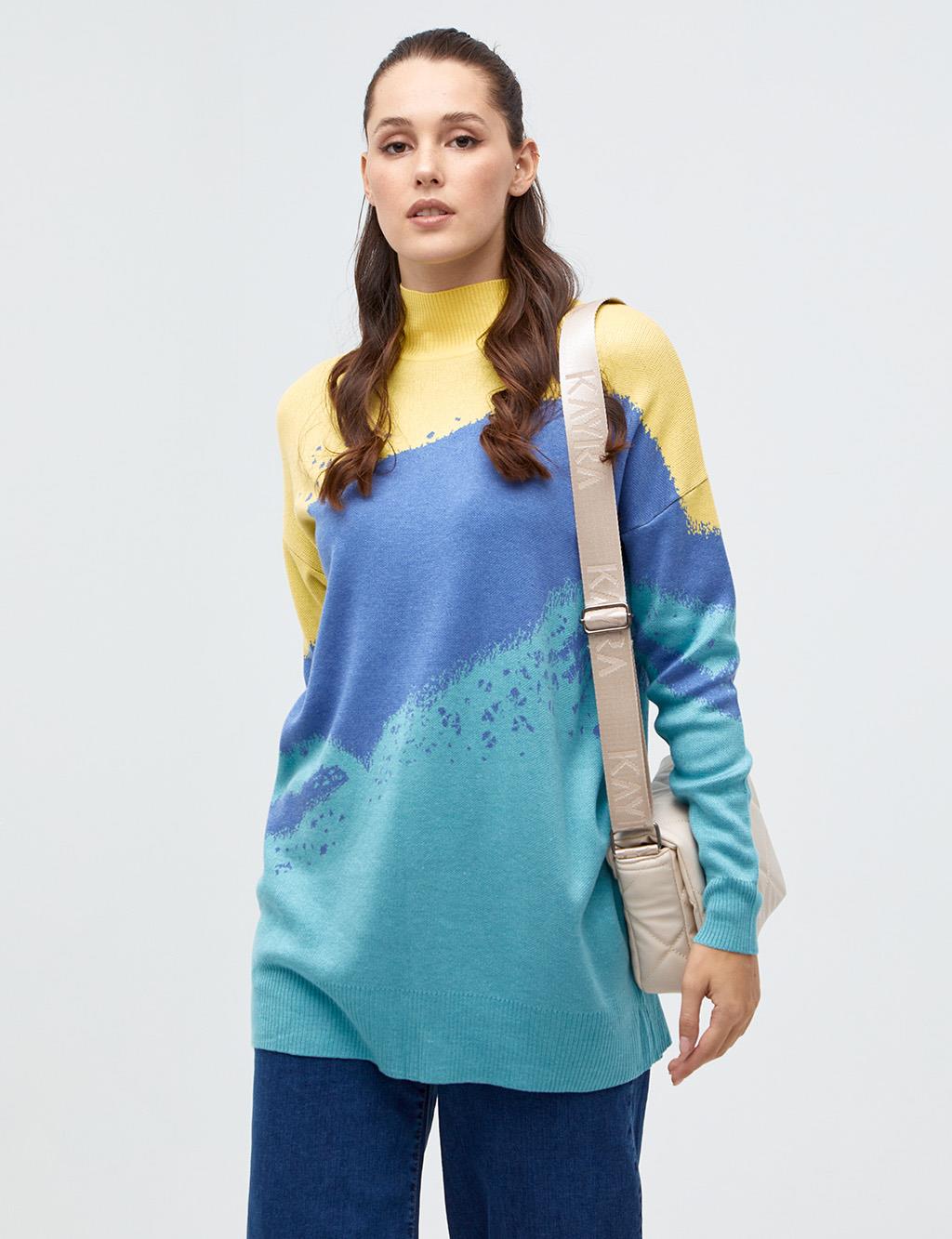 Color Transition Knitwear Tunic Mint