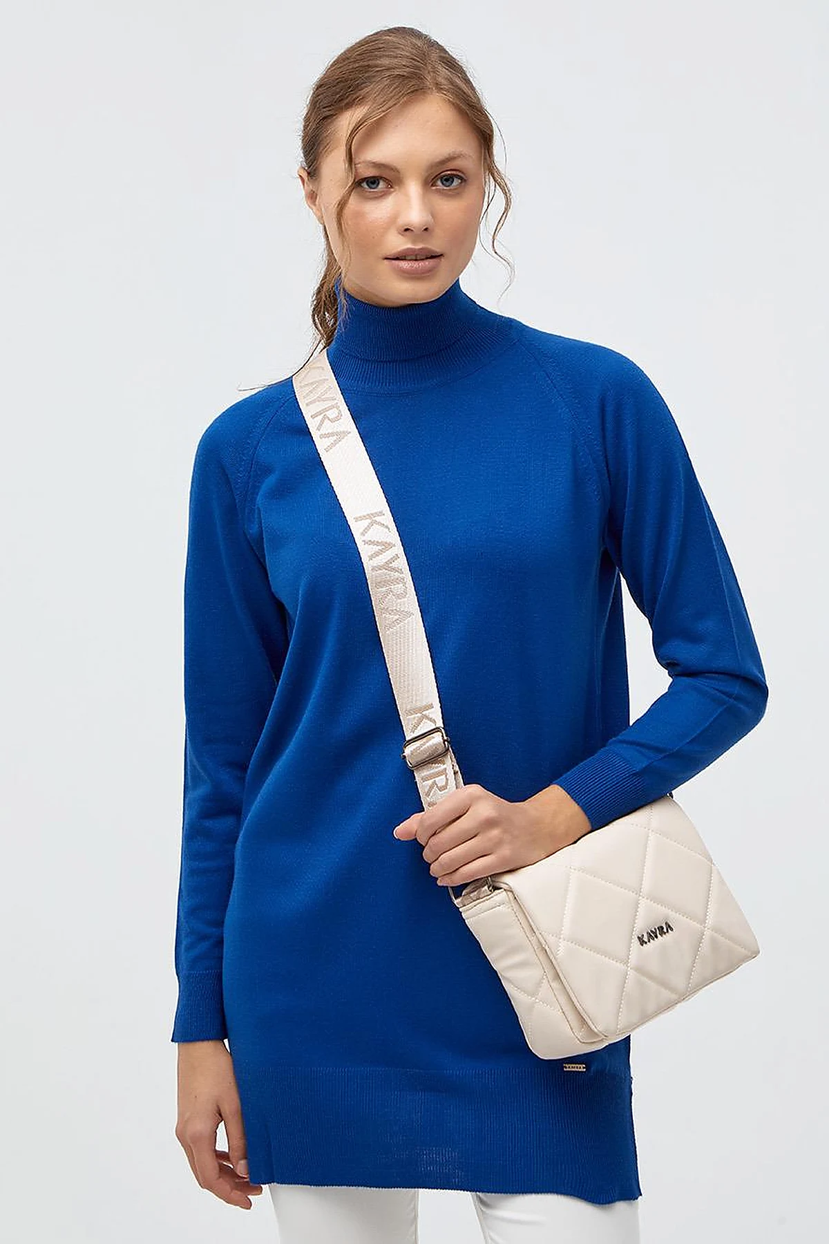 Turtleneck Knitwear Sweater Sax