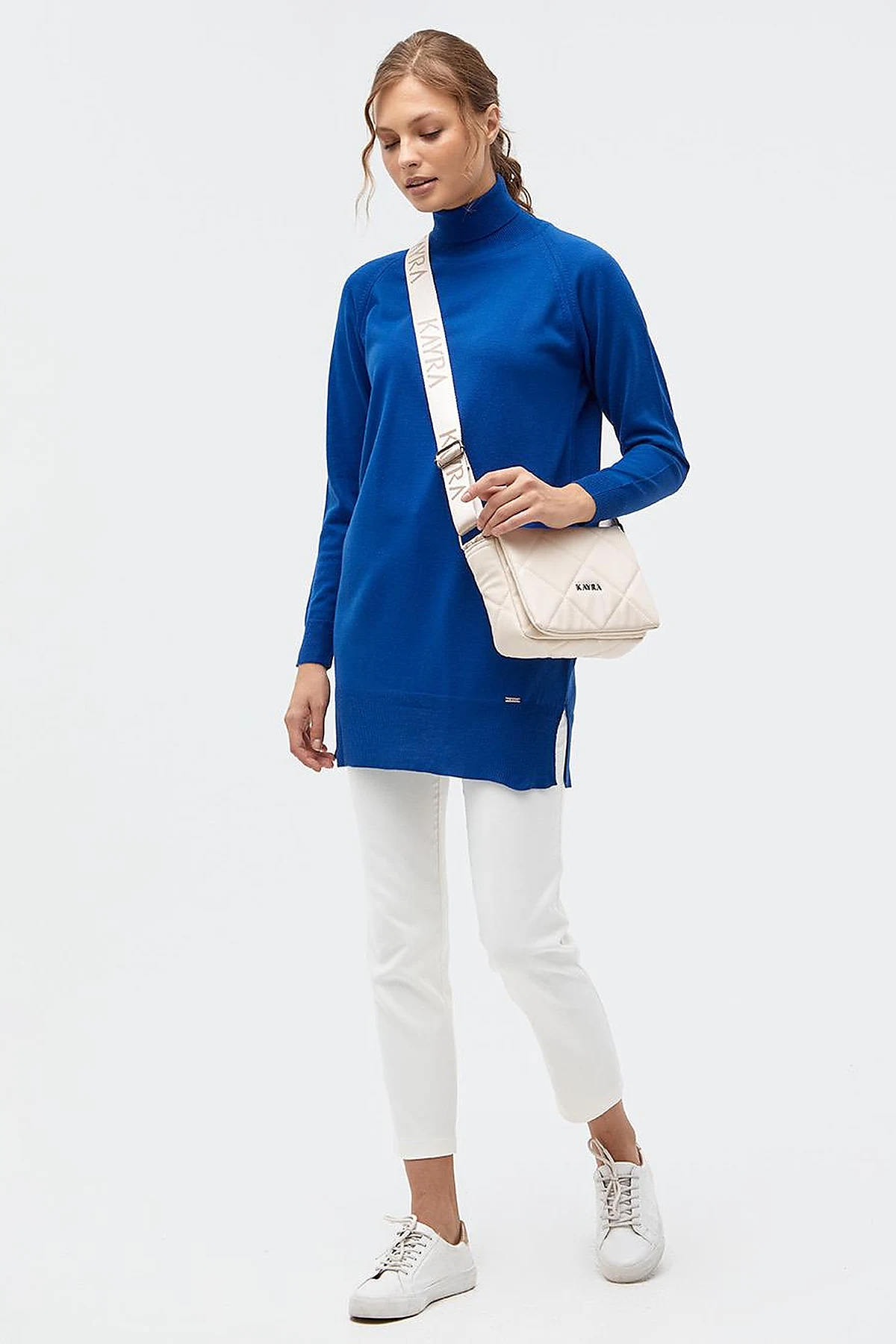 Turtleneck Knitwear Sweater Sax
