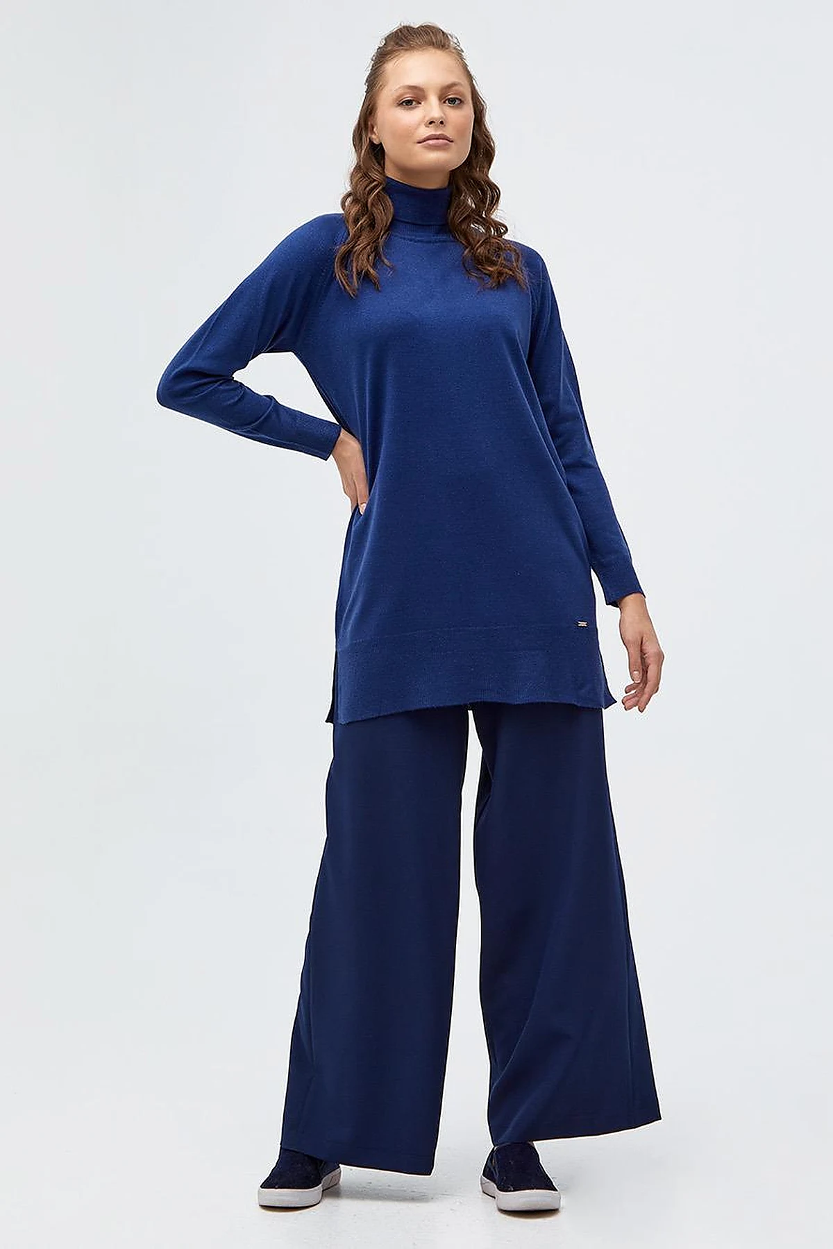 Turtleneck Knitwear Sweater Indigo