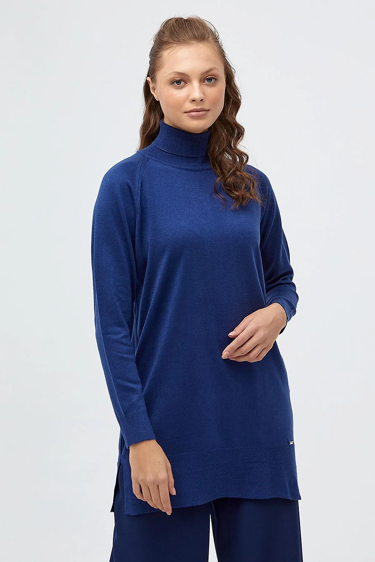 Turtleneck Knitwear Sweater Indigo