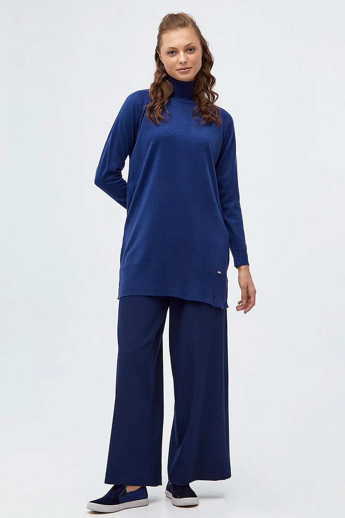 Turtleneck Knitwear Sweater Indigo