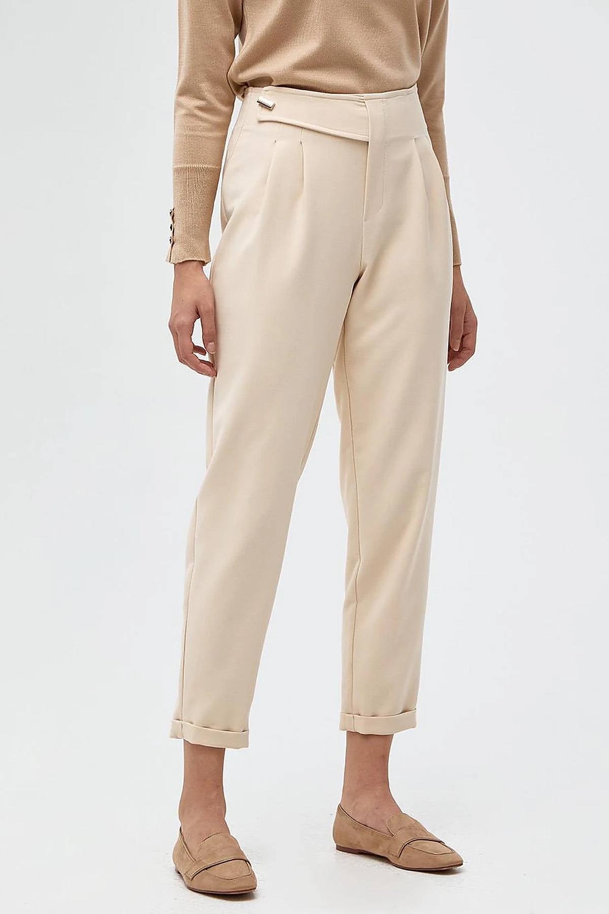 KYR Double Leg Slouchy Pants Cream