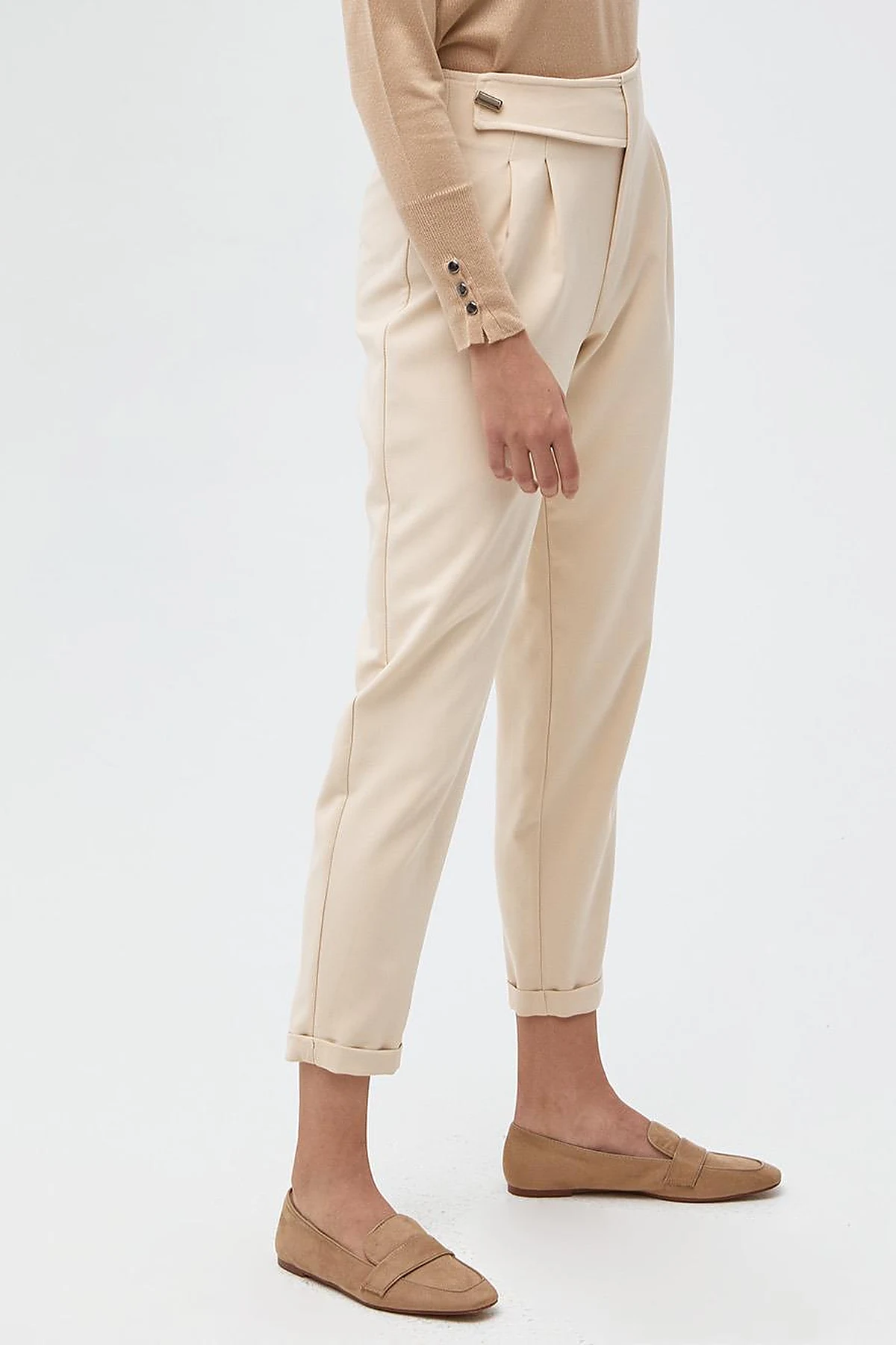 KYR Double Leg Slouchy Pants Cream