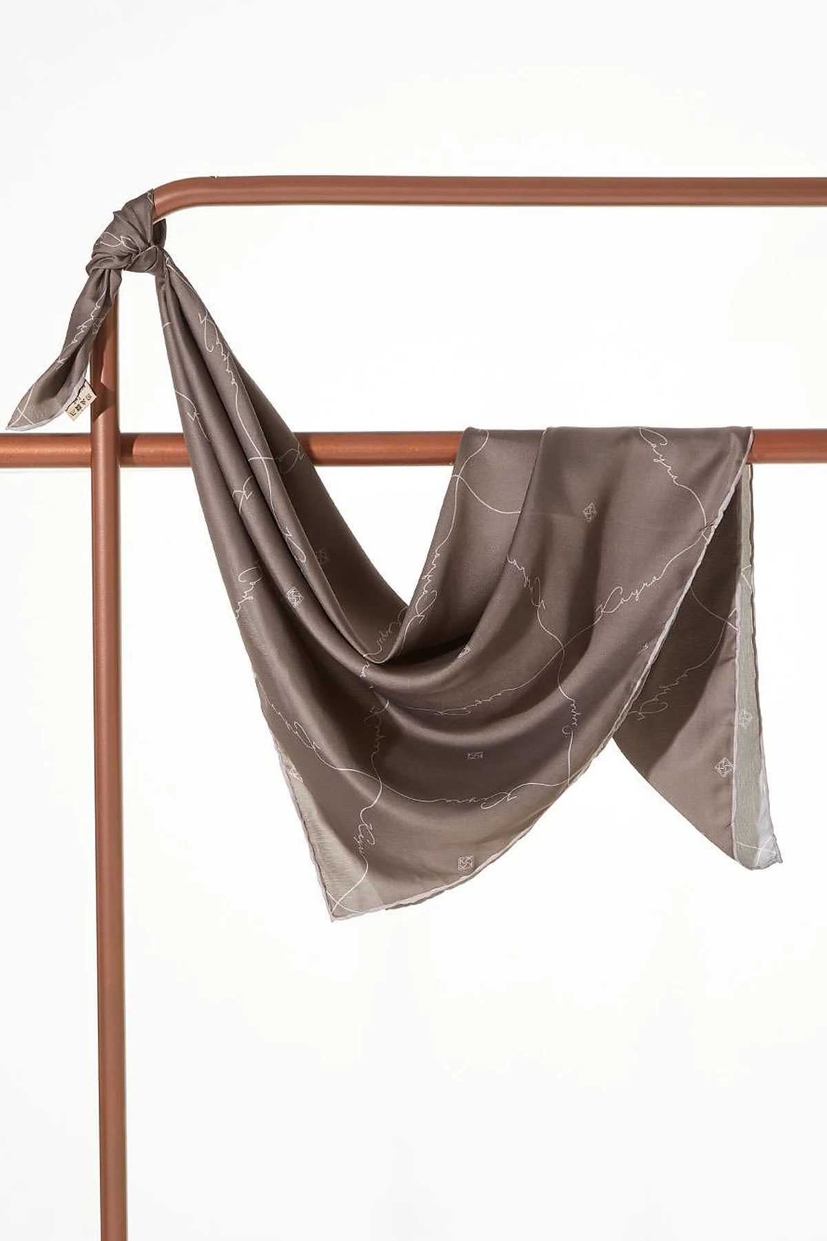 Signature Figured Monogram Scarf Dark Mink