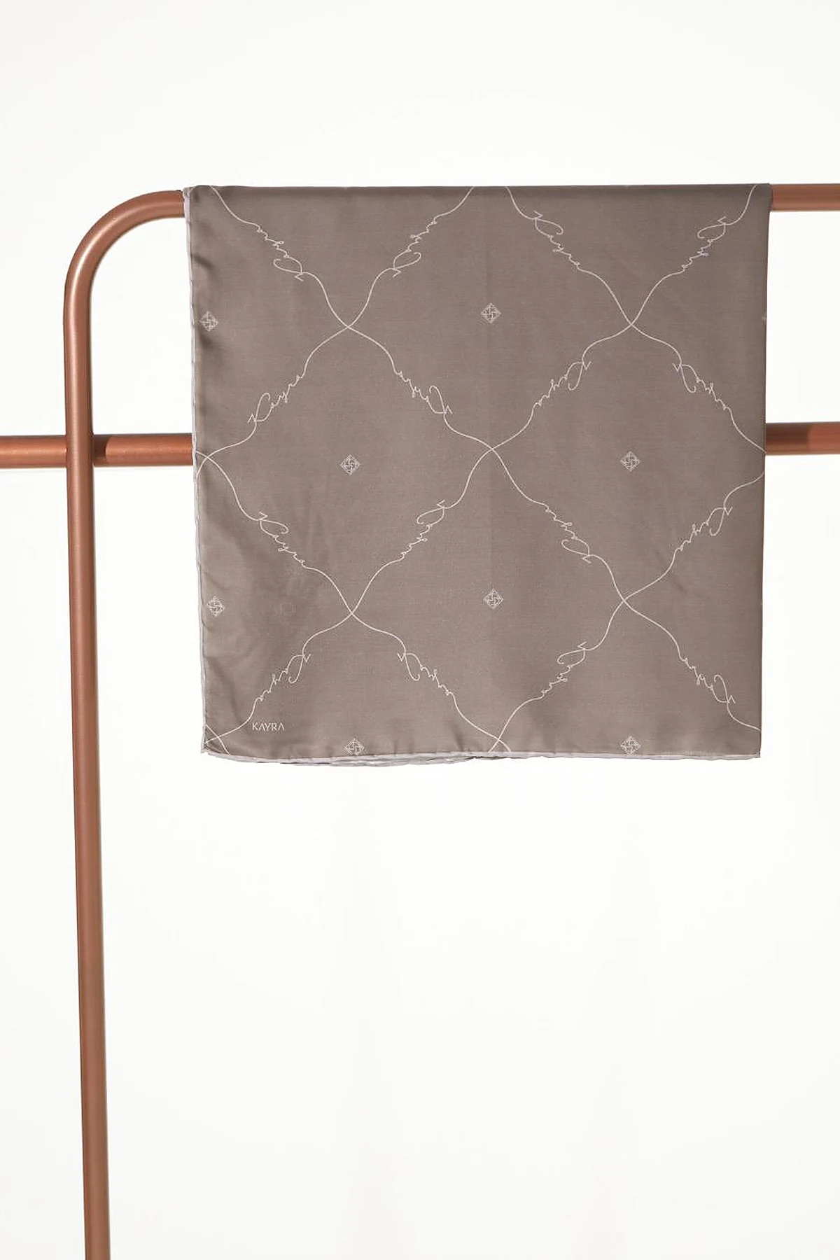 Signature Figured Monogram Scarf Dark Mink