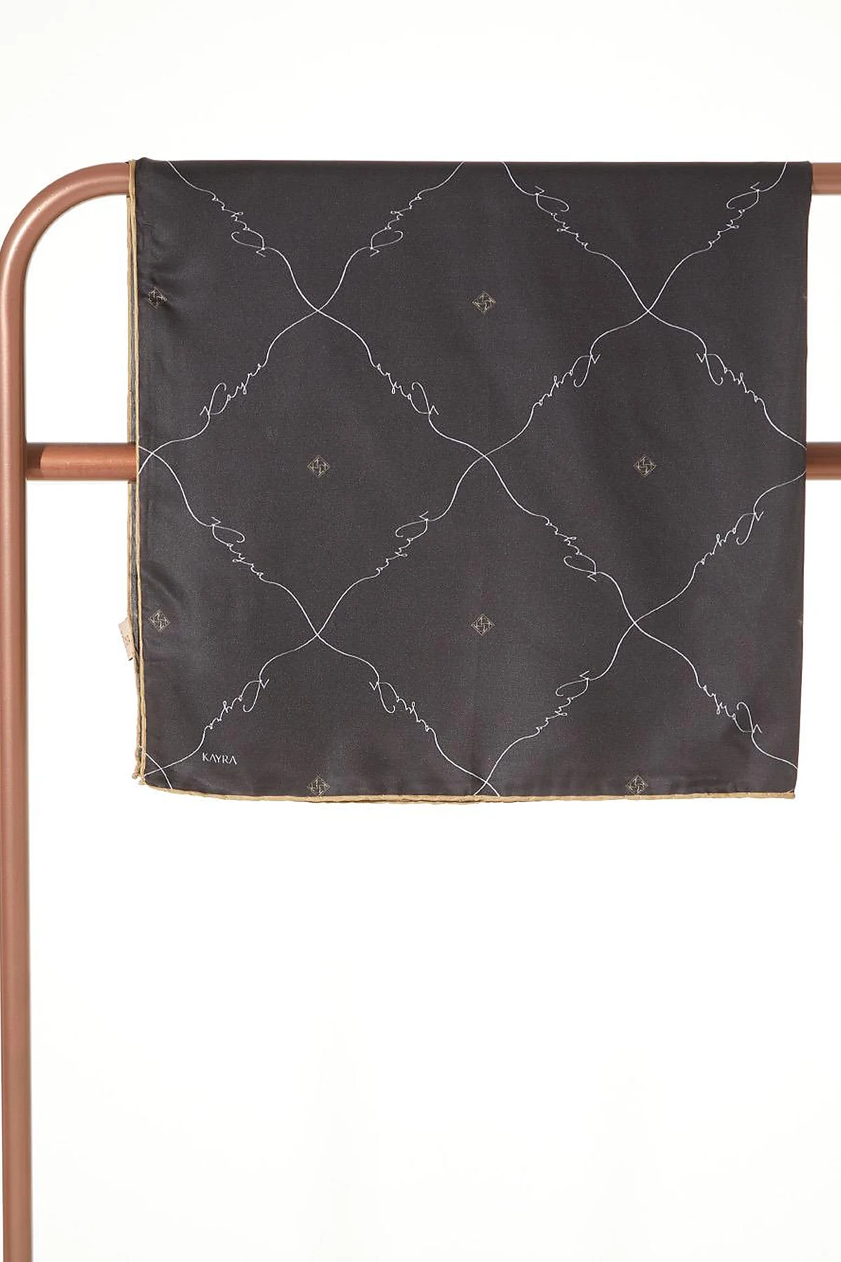 Signature Figured Monogram Scarf Black-Gold