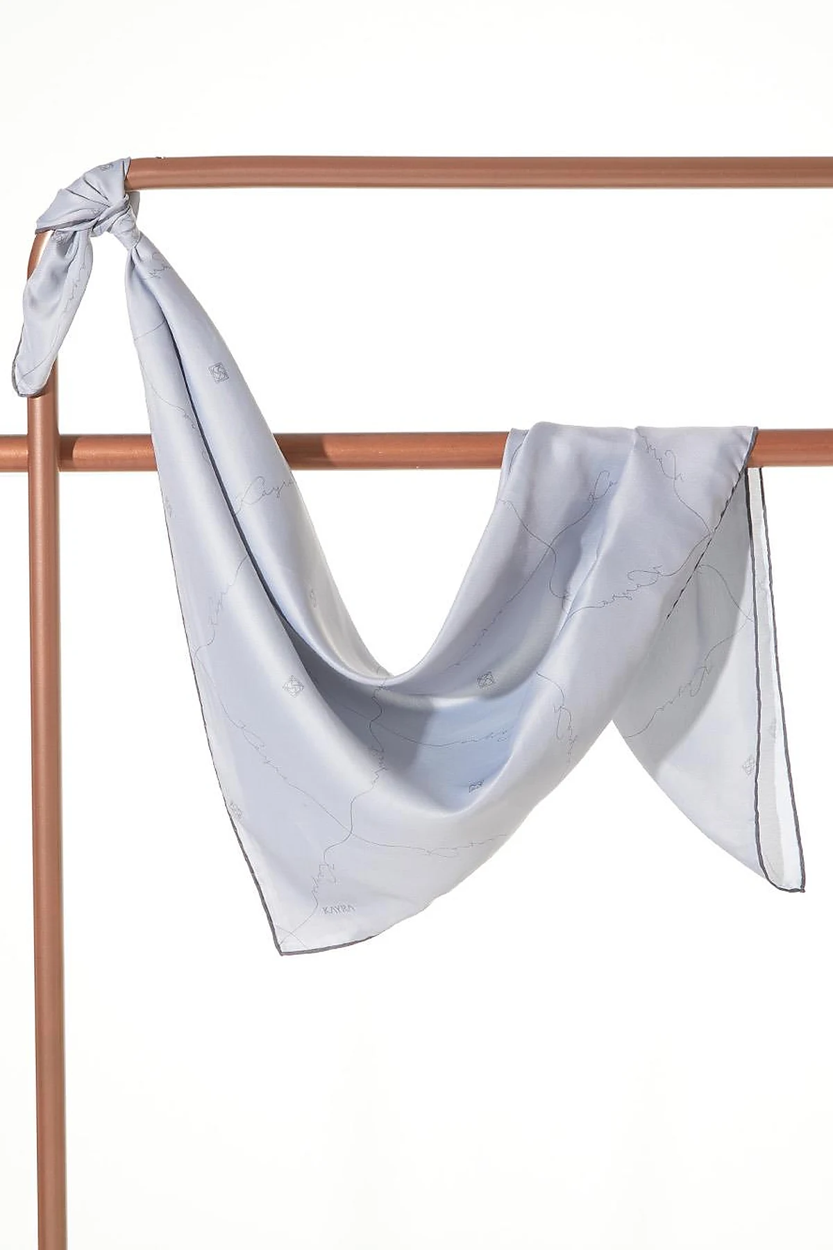 Signature Figured Monogram Scarf Light Grey