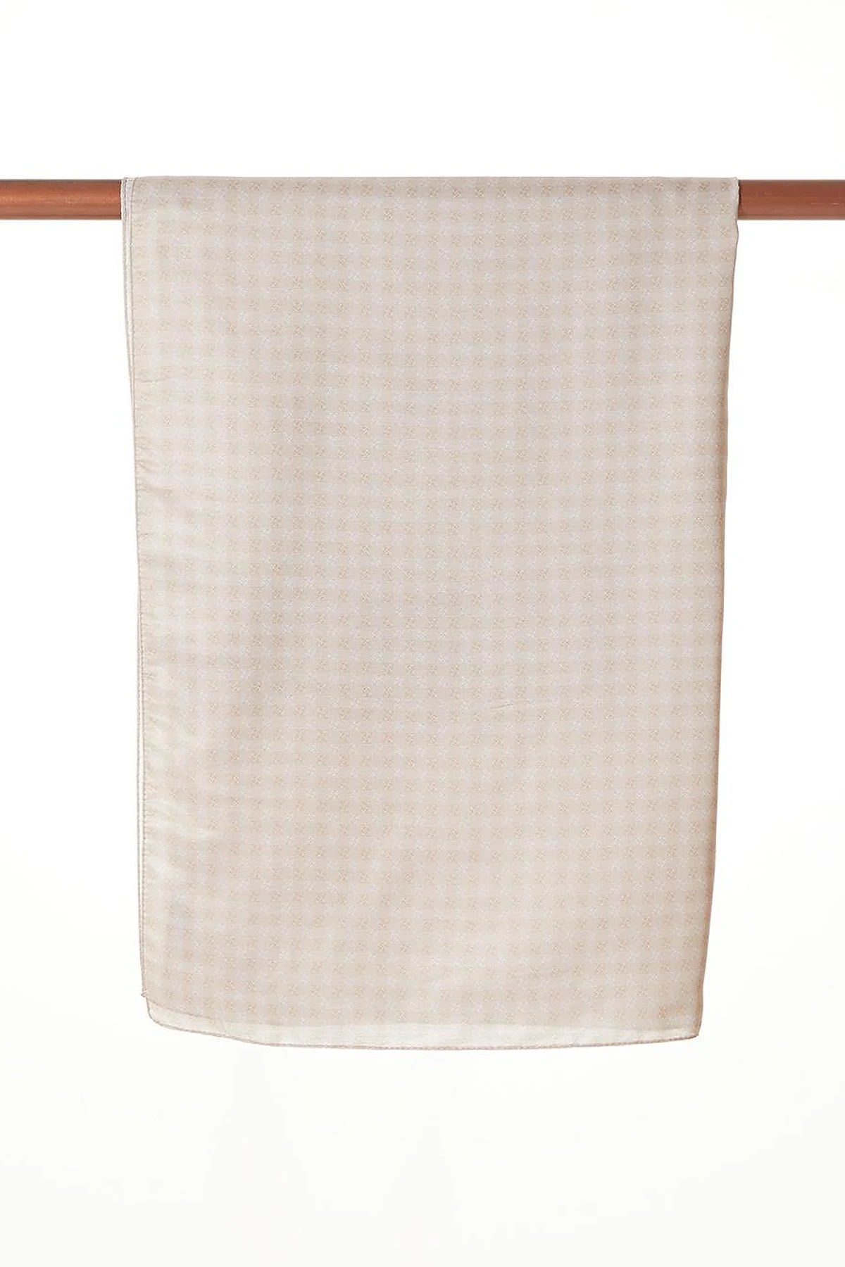 Checkered Monogram Pattern Shawl Light Beige