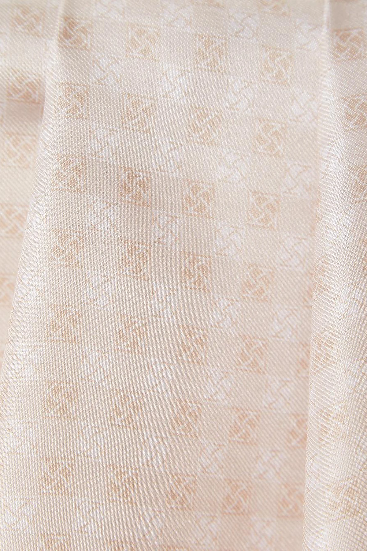 Checkered Monogram Pattern Shawl Light Beige
