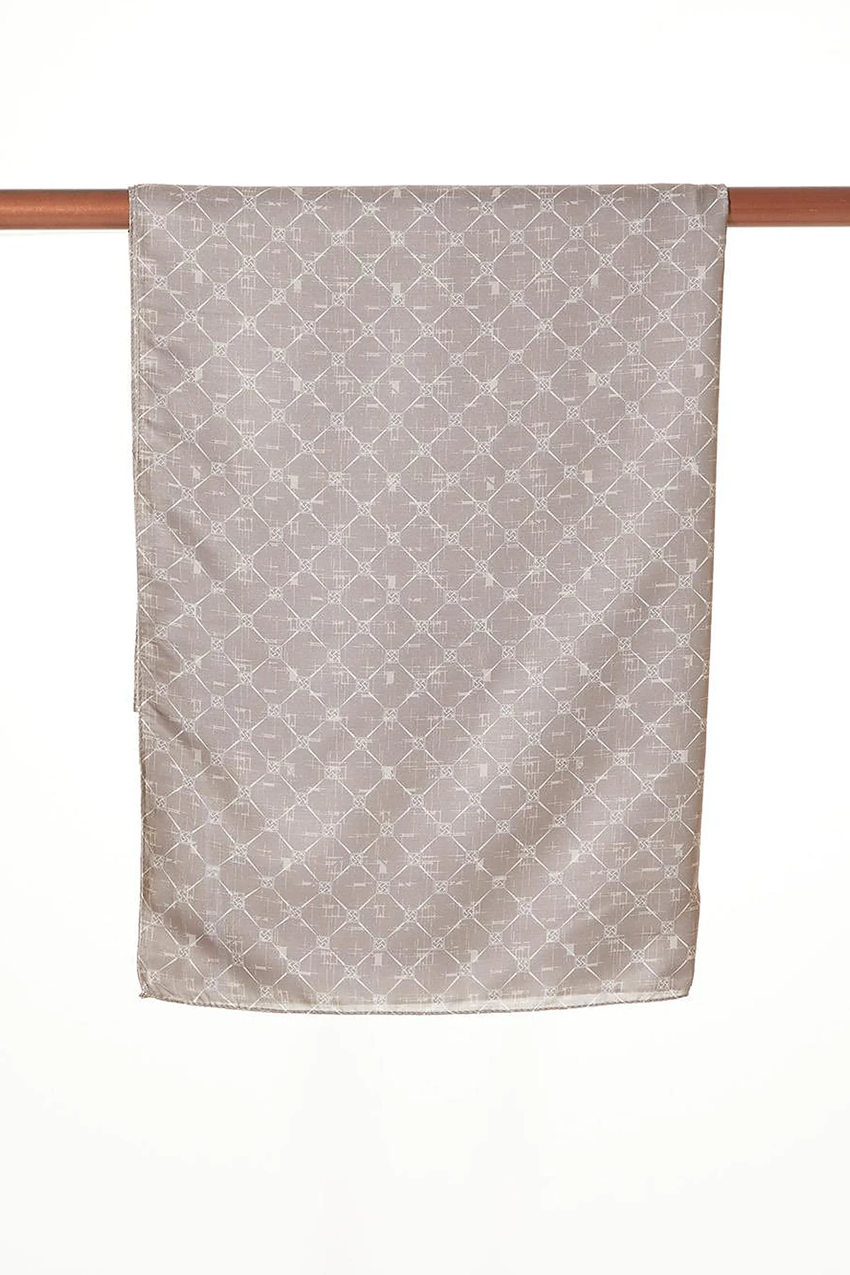 Monogram Patterned Shawl Light Brown
