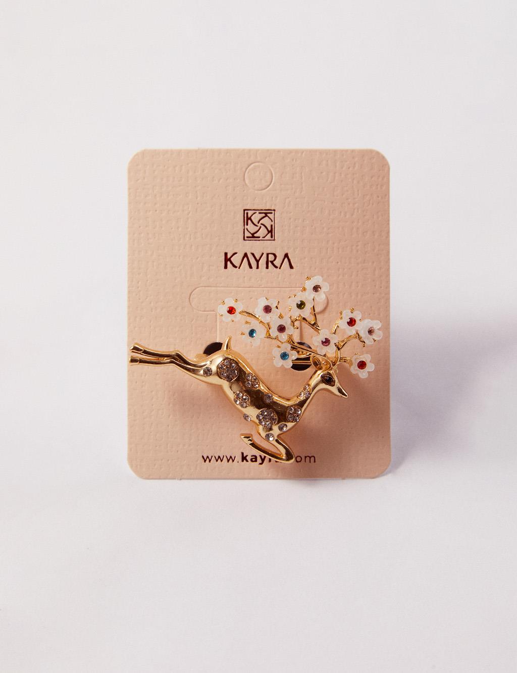 Ceylan Figürlü Broş Gold