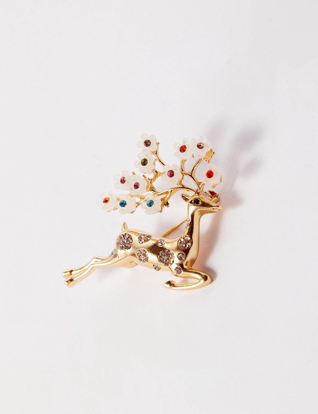 Ceylan Figürlü Broş Gold