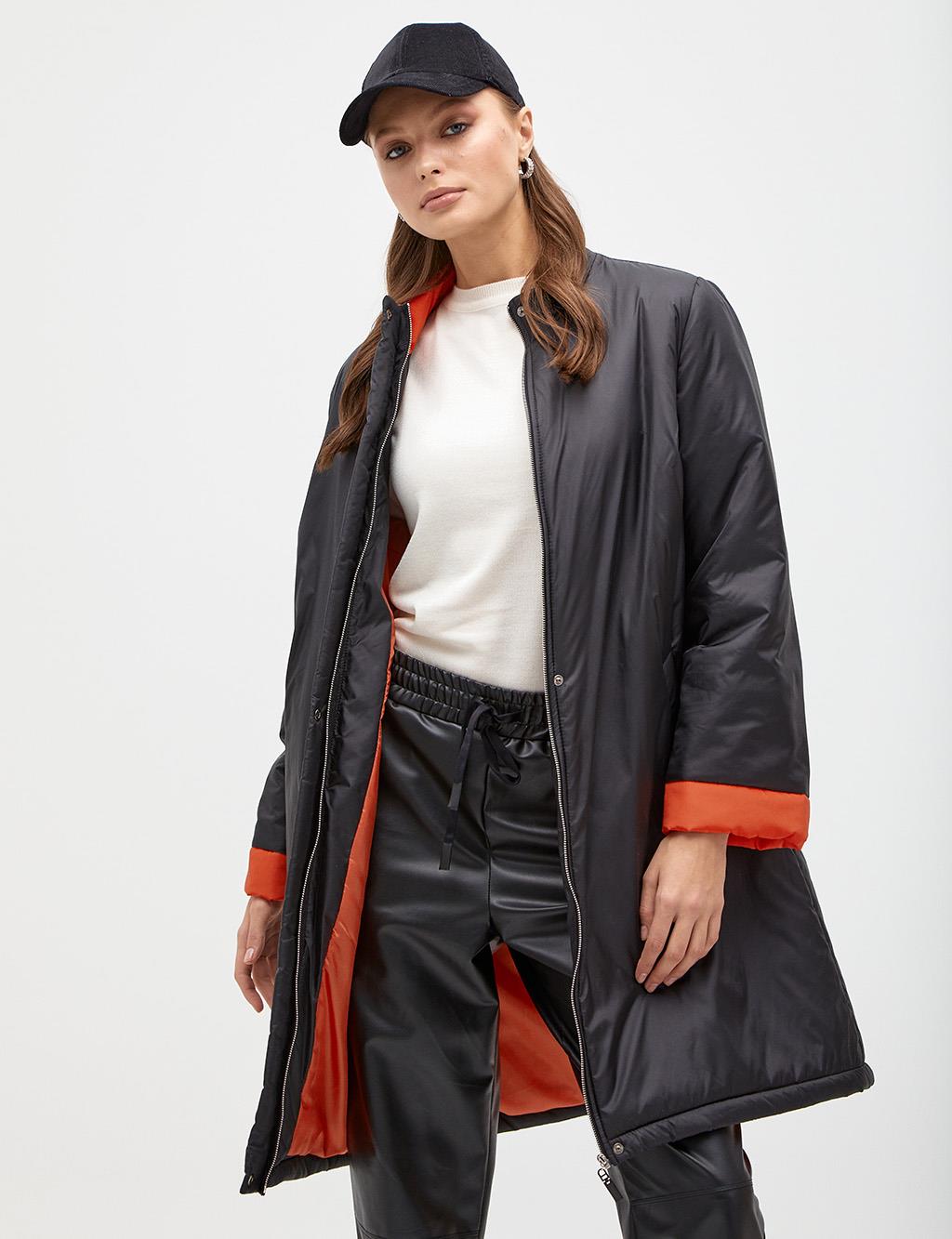 Inflatable Trench Coat Black