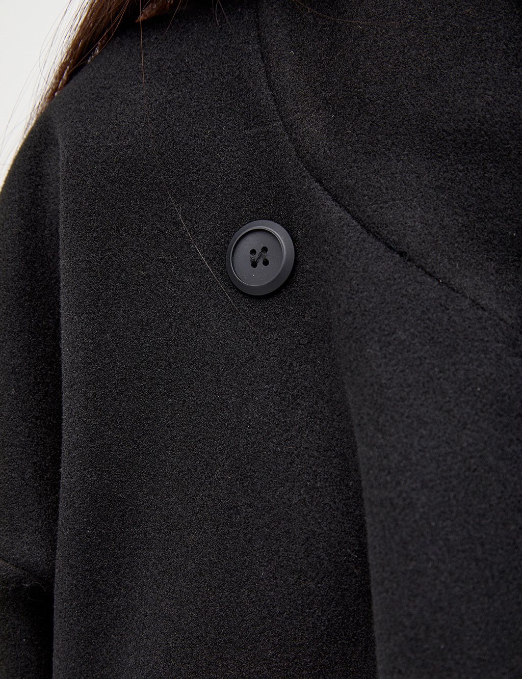 Grandad Collar Cachet Coat Black