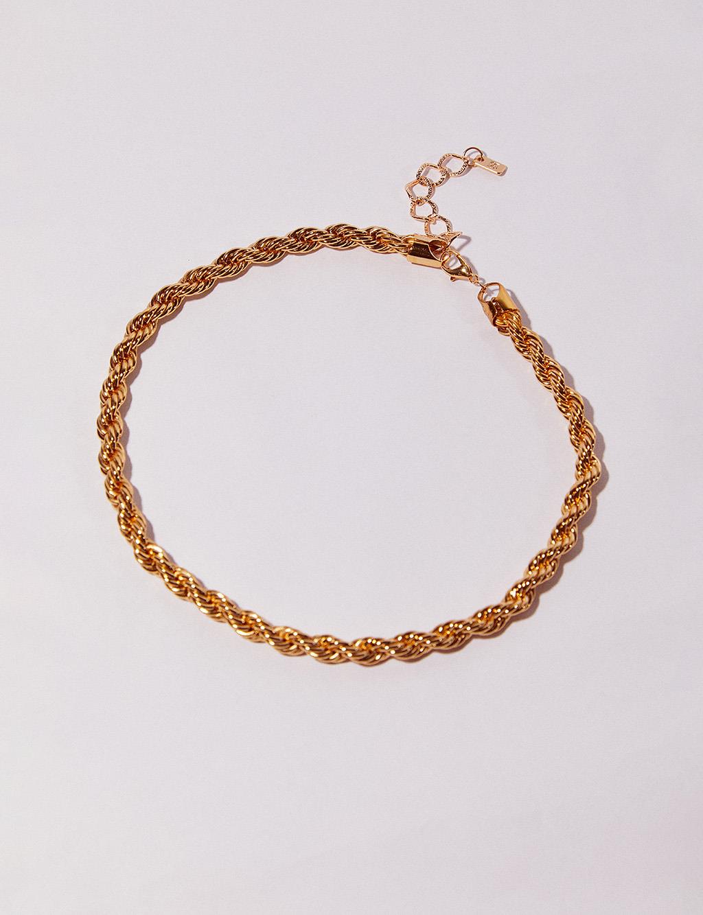 Metal Mesh Necklace Gold