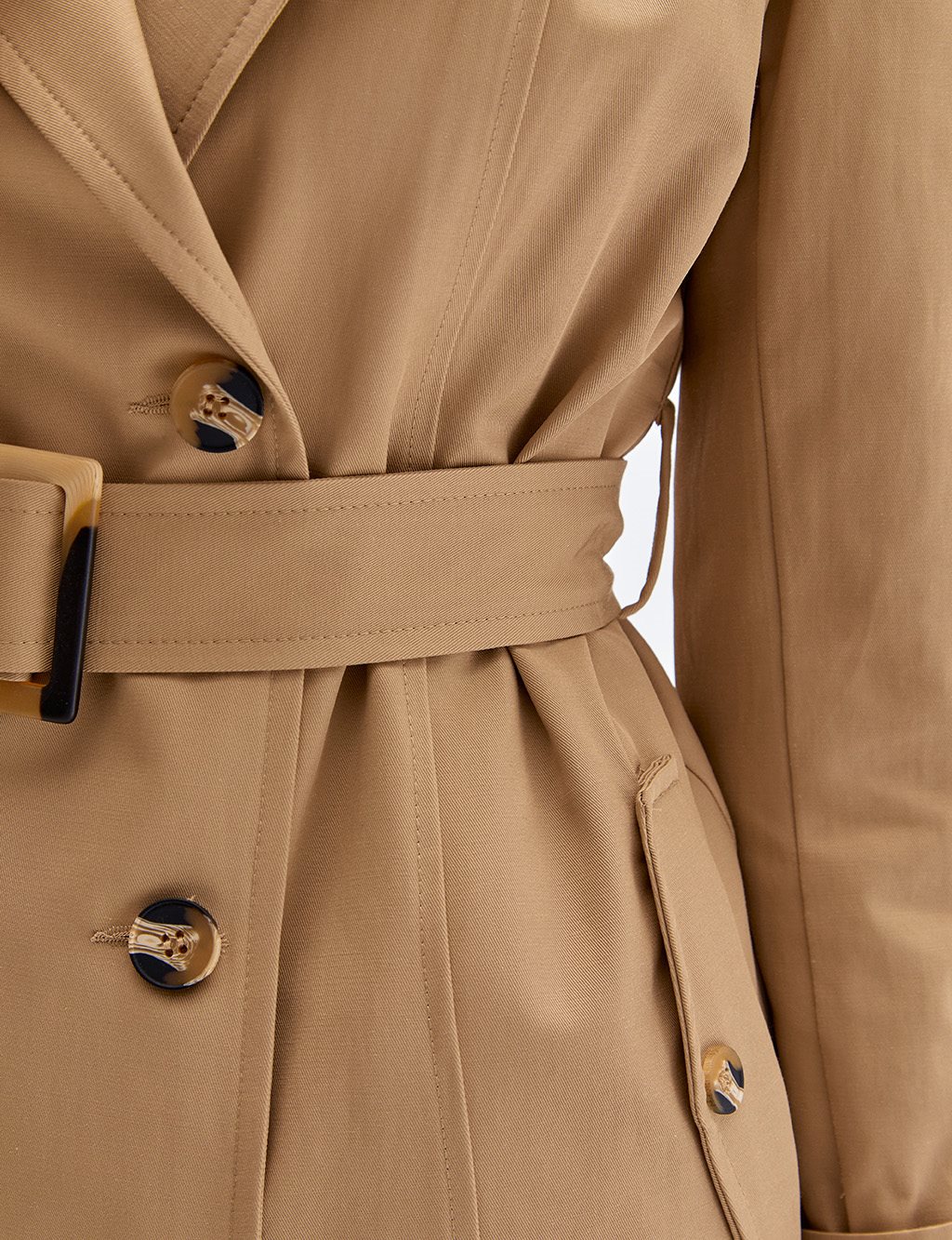 Double Beasted Trench Coat Beige 