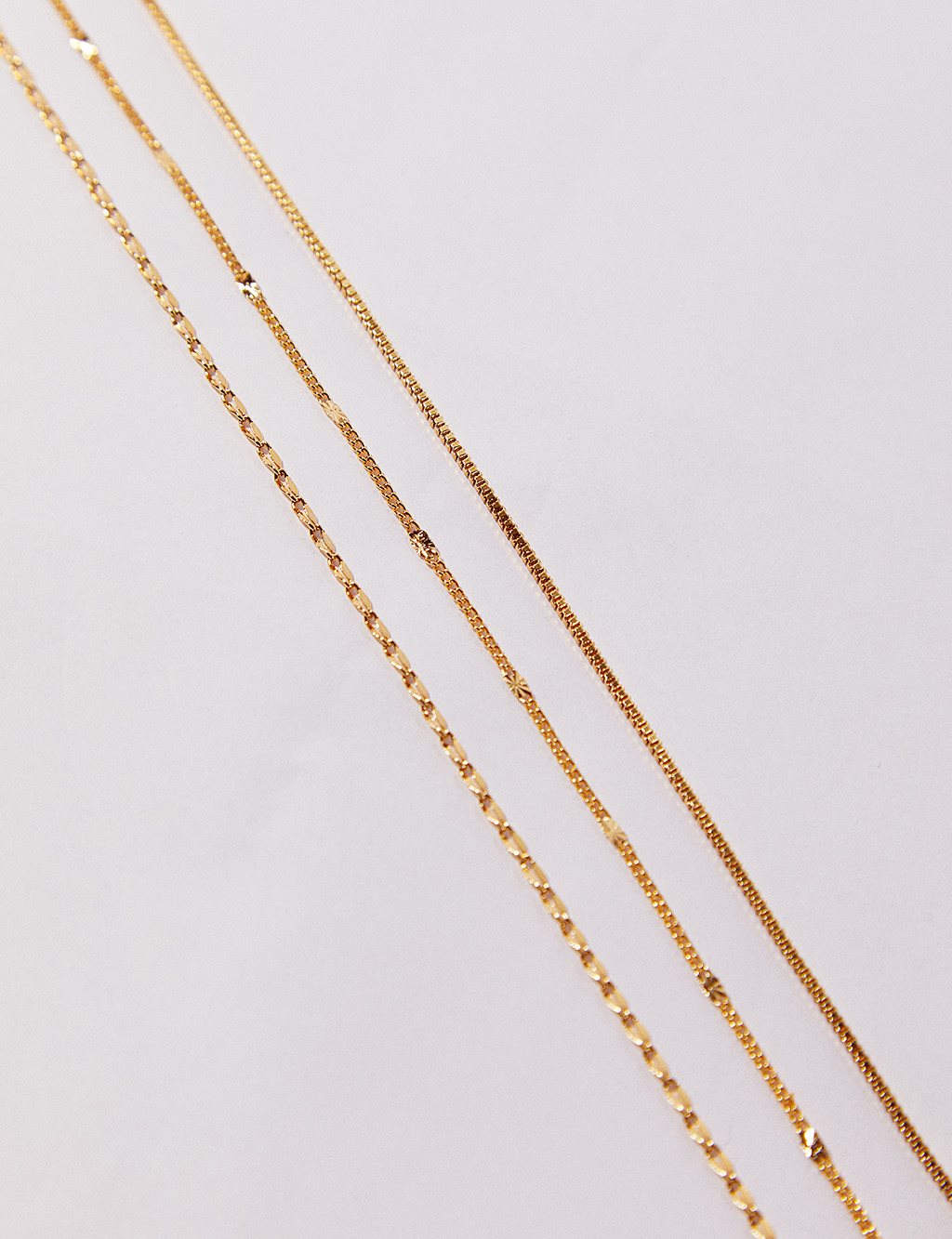 Triple Charm Necklace Gold