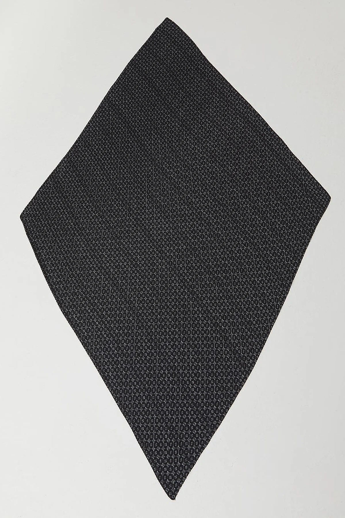Hexagonal Monogram Pleated Scarf Black