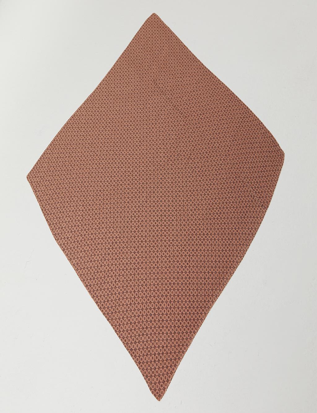 Hexagonal Monogram Pleated Scarf Soil