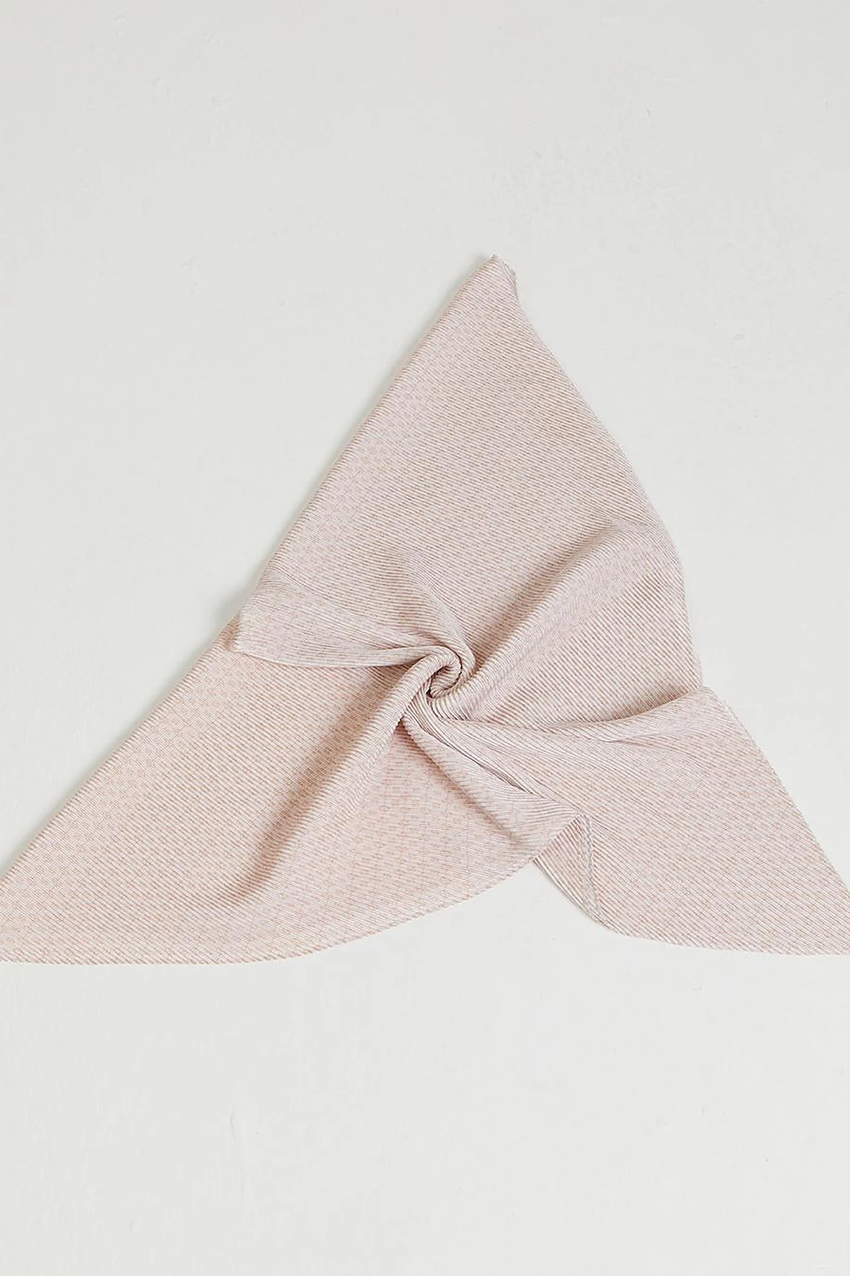 Hexagonal Monogram Pleated Scarf Cream