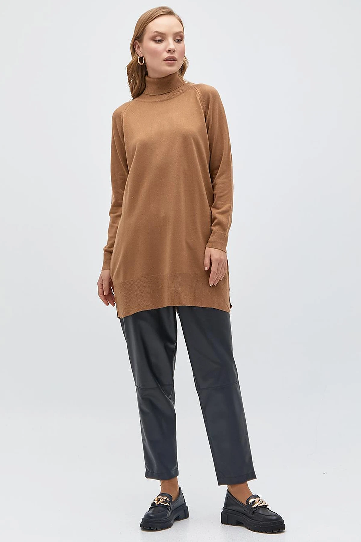 Turtleneck Knitwear Sweater Beige