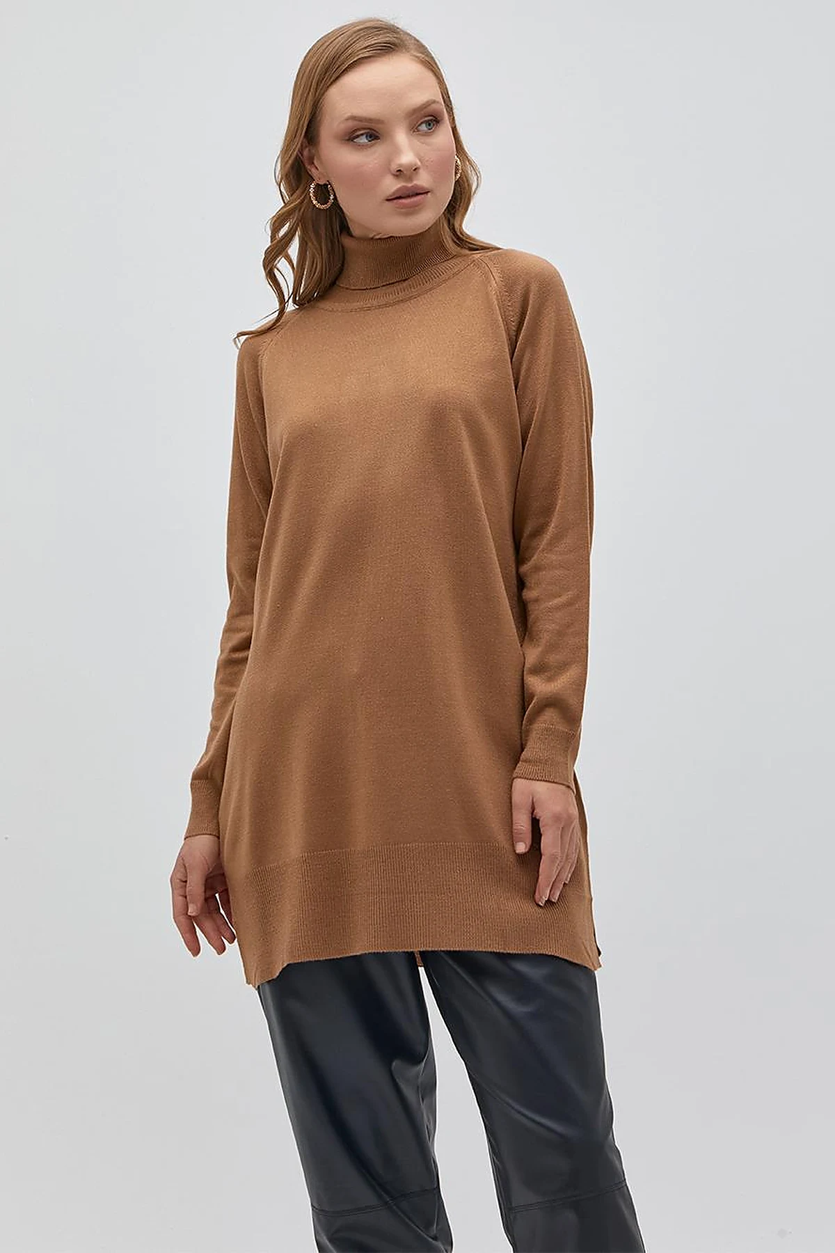 Turtleneck Knitwear Sweater Beige