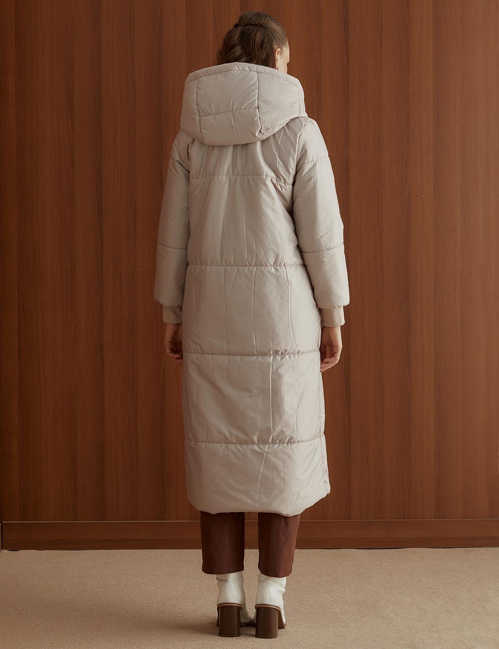 Hooded Inflatable Coat Sand