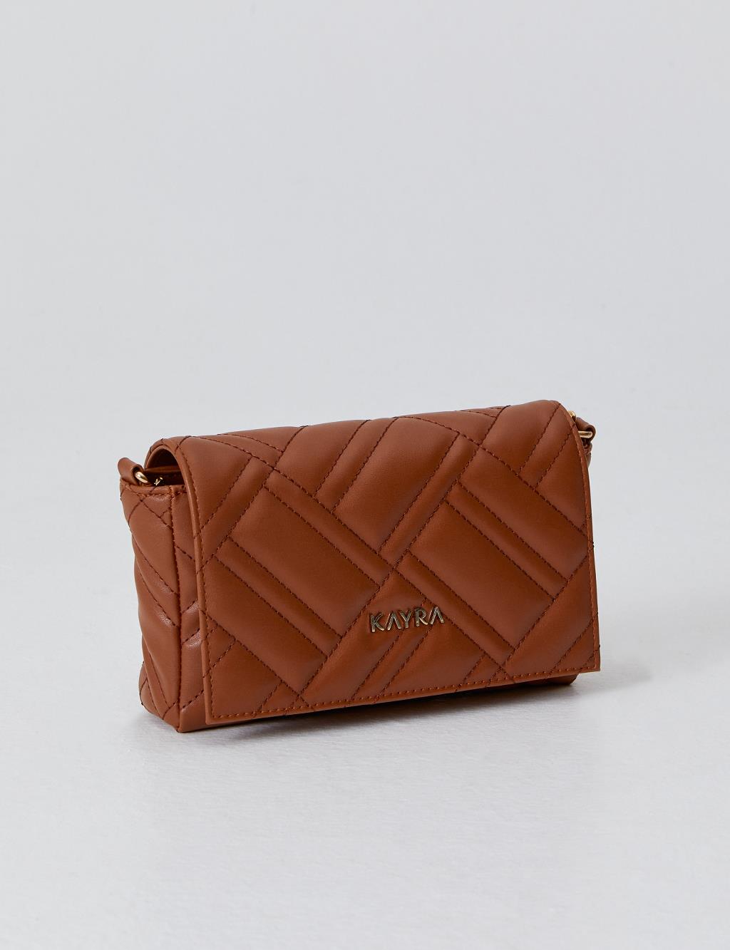 Quilted Rectangle Bag Tobacco