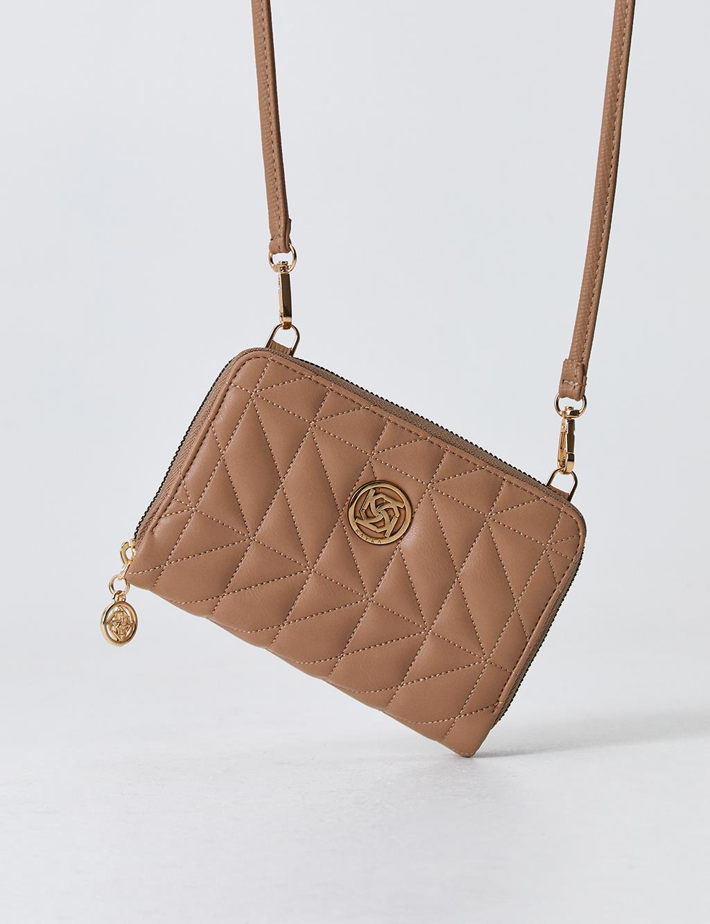 Quilted Rectangle Bag Mink
