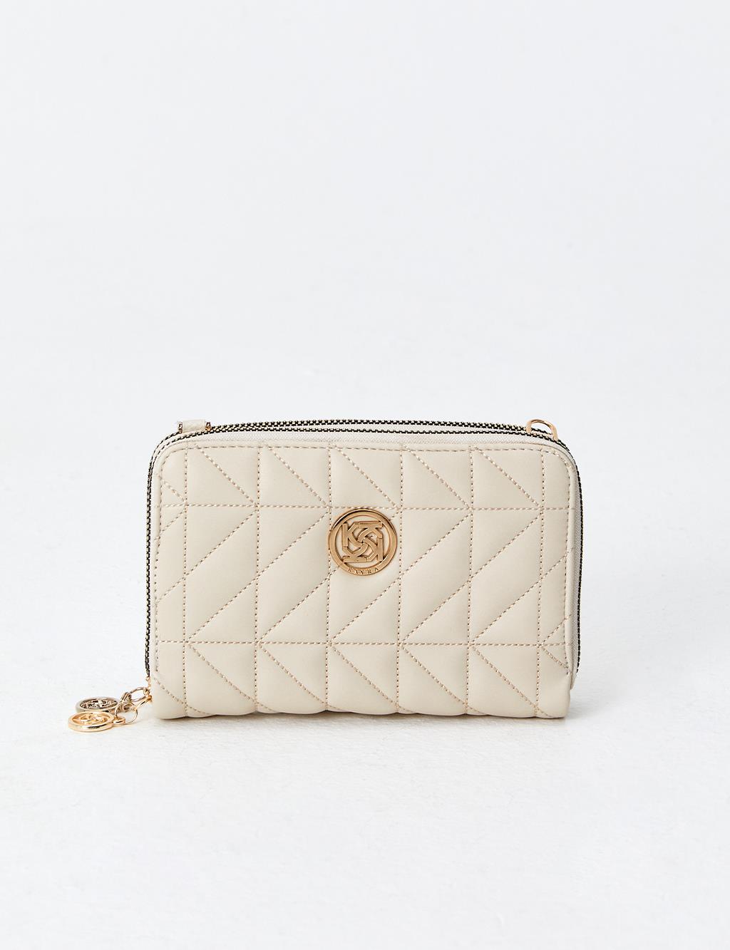 Quilted Rectangle Bag Cream