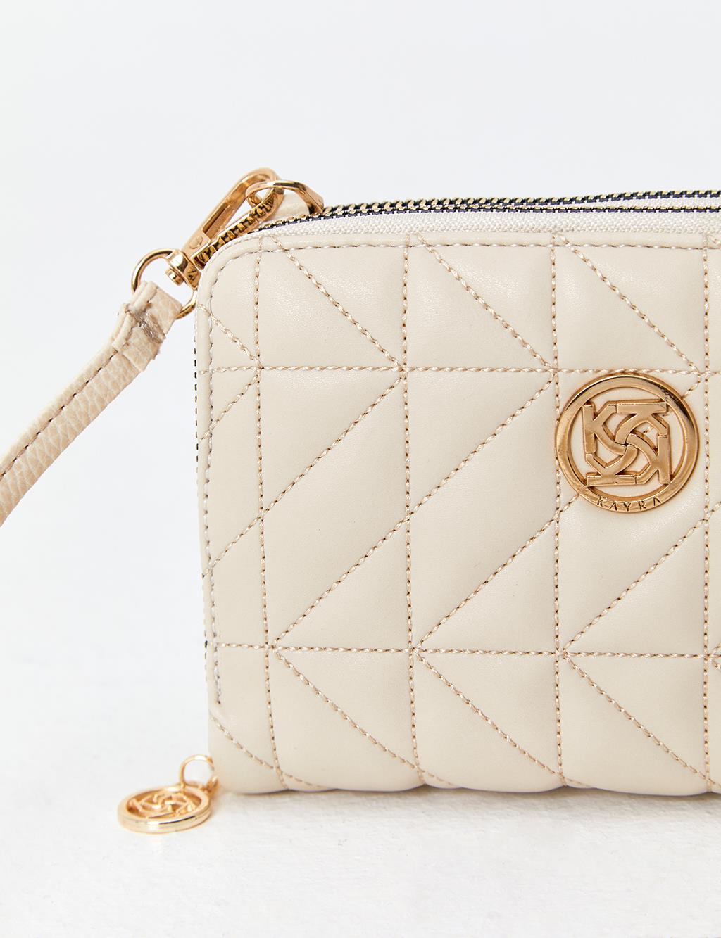 Quilted Rectangle Bag Cream