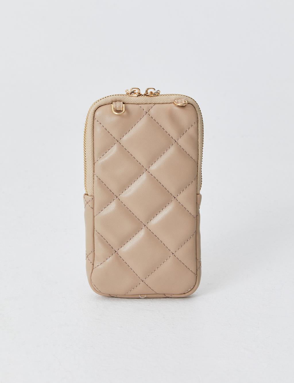 Quilted Wallet Bag Stone