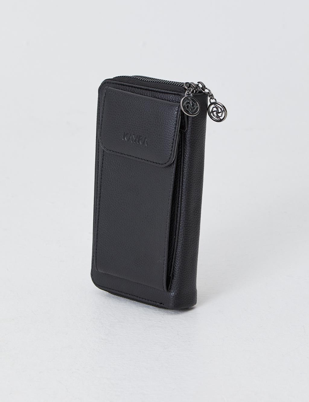 Two Compartment Wallet Bag Black