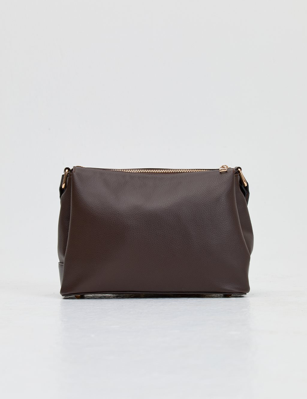 Woven Strap Rectangle Bag Dark Brown