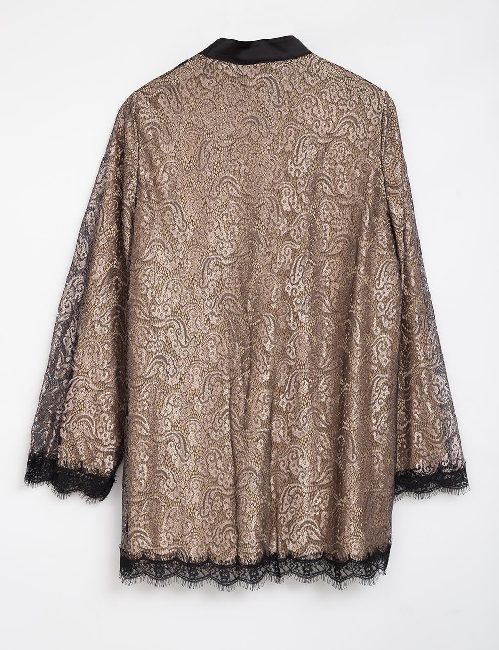 Lined Lace Blouse Powder