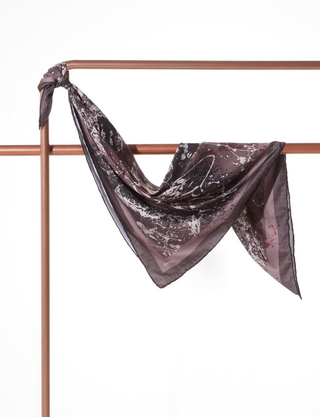 Abstract Patterned Scarf Brown