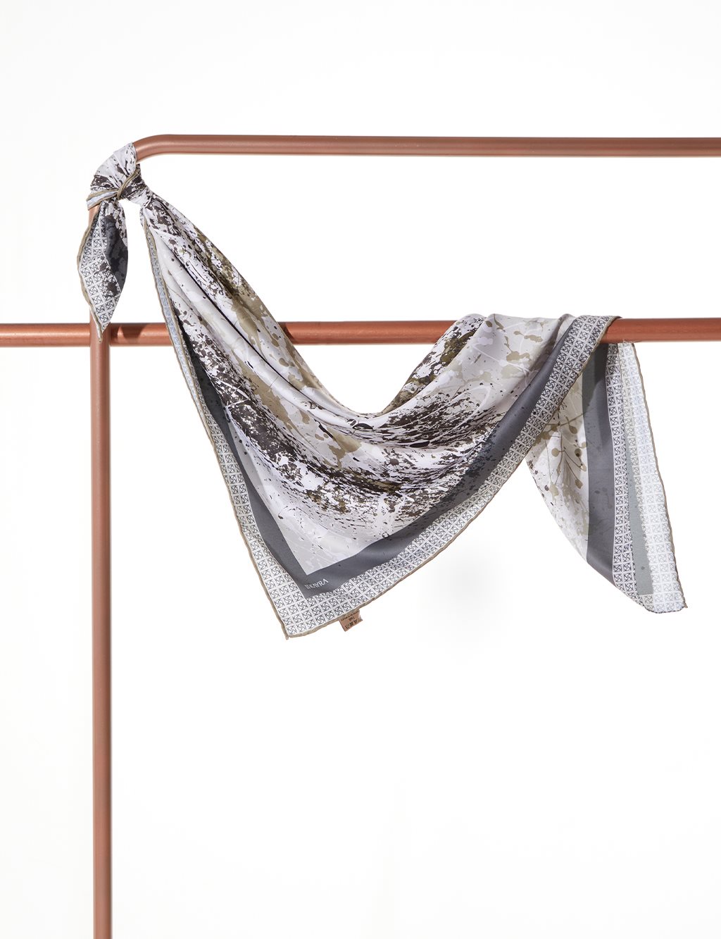 Abstract Patterned Scarf Olive
