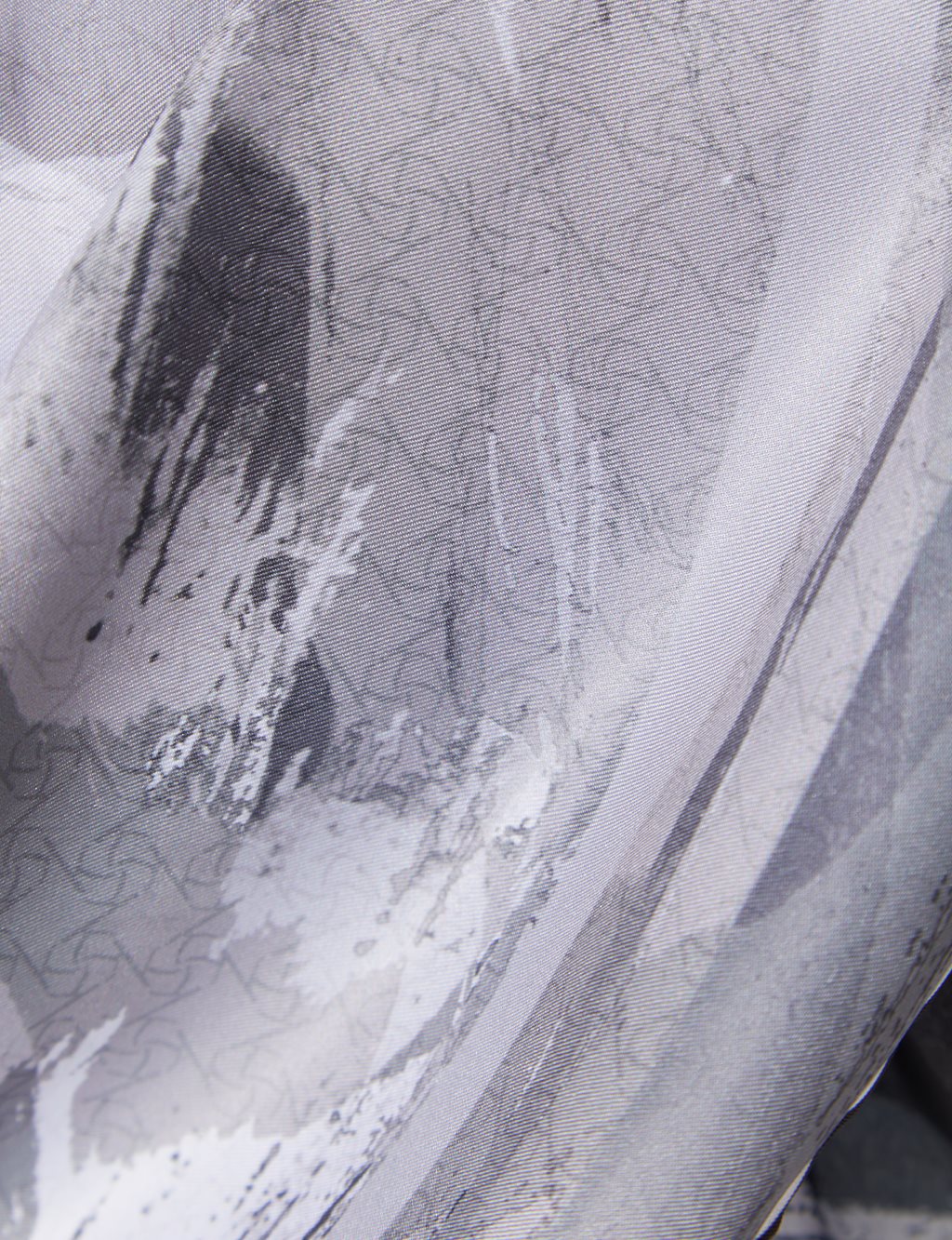 Abstract Pattern Monogram Shawl Grey