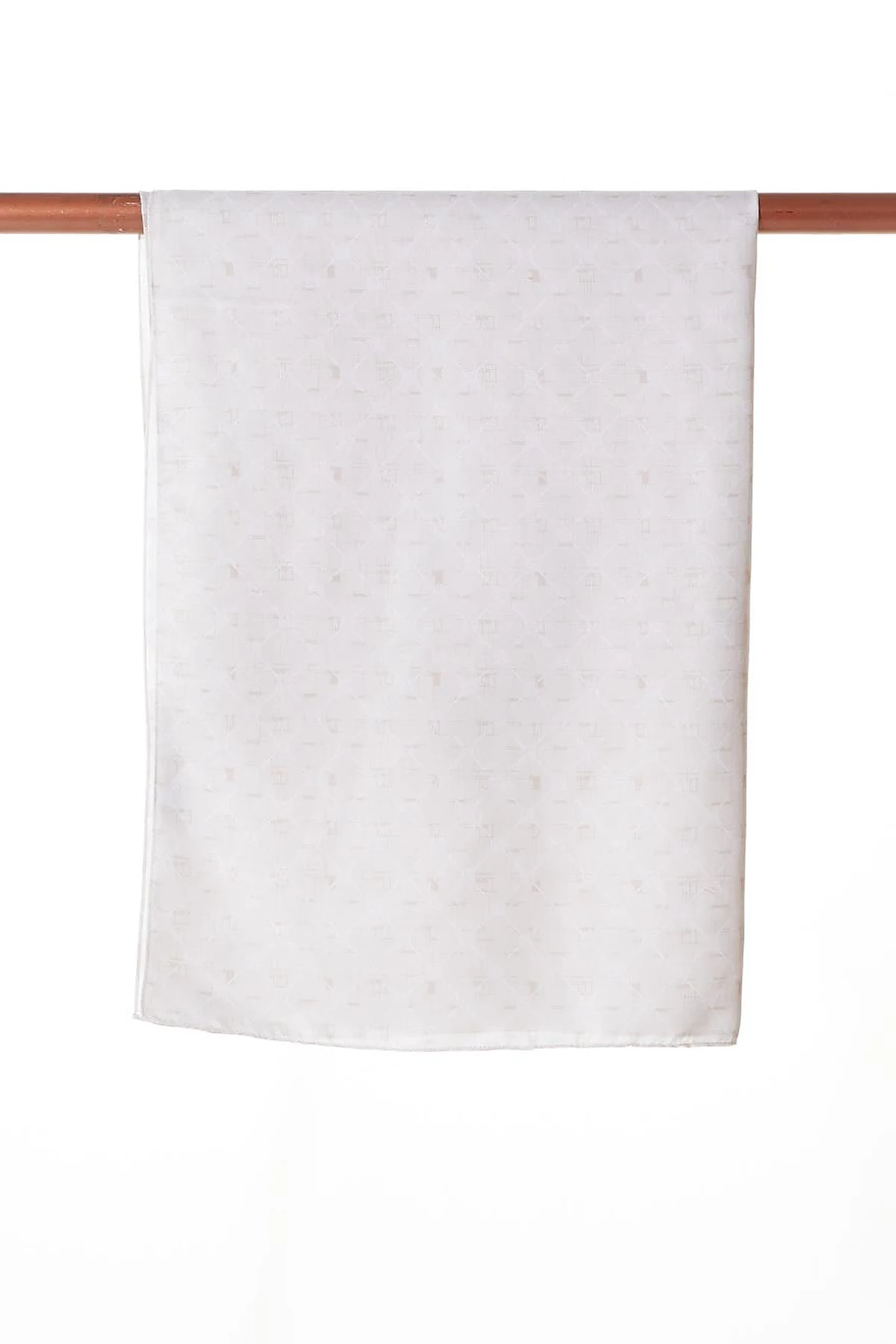 Monogram Patterned Shawl Cream