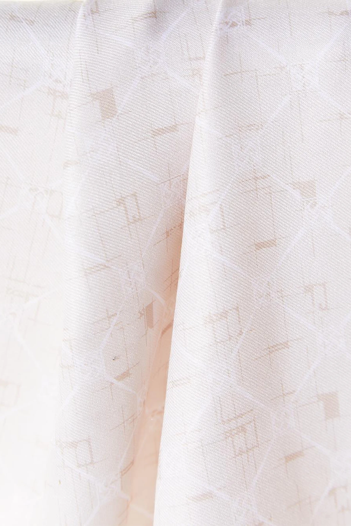 Monogram Patterned Shawl Cream