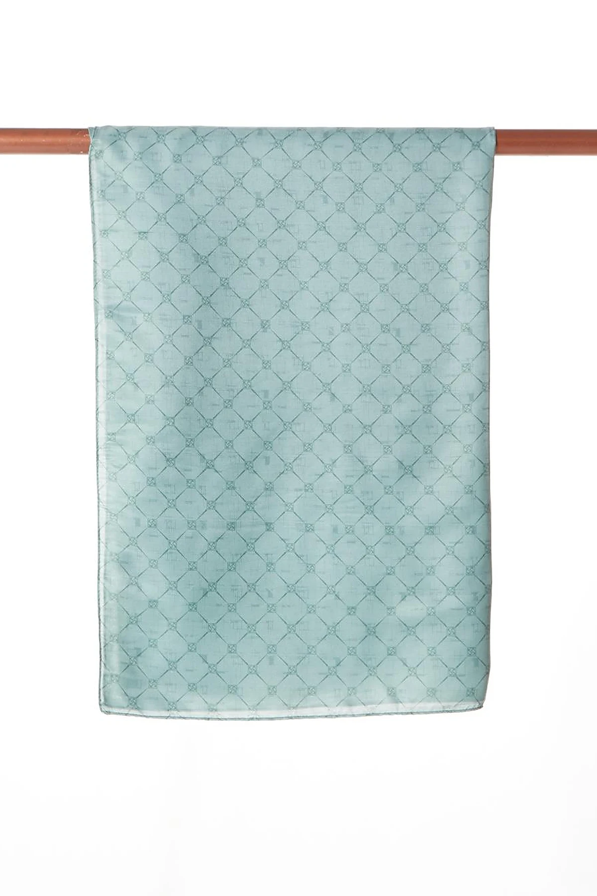 Monogram Patterned Shawl Mint