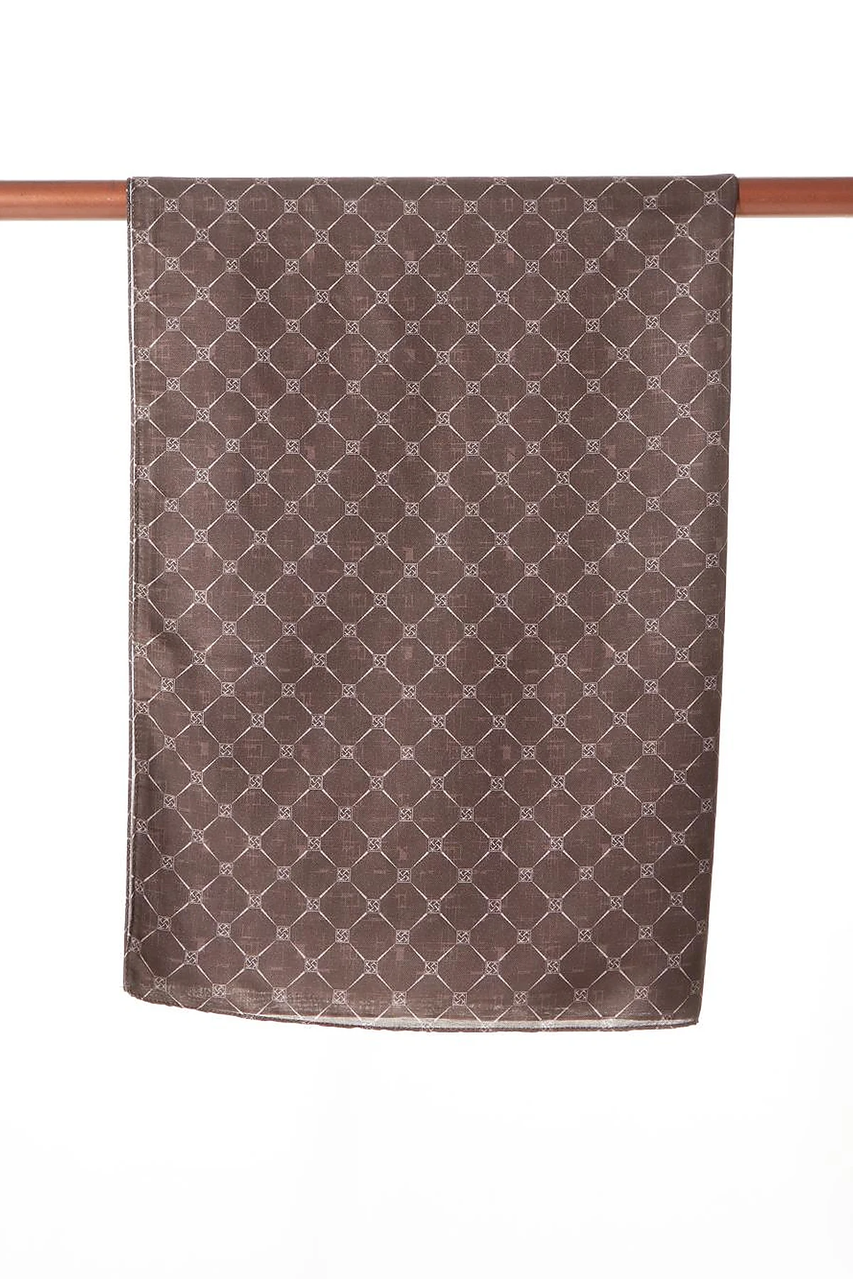 Monogram Patterned Shawl Brown