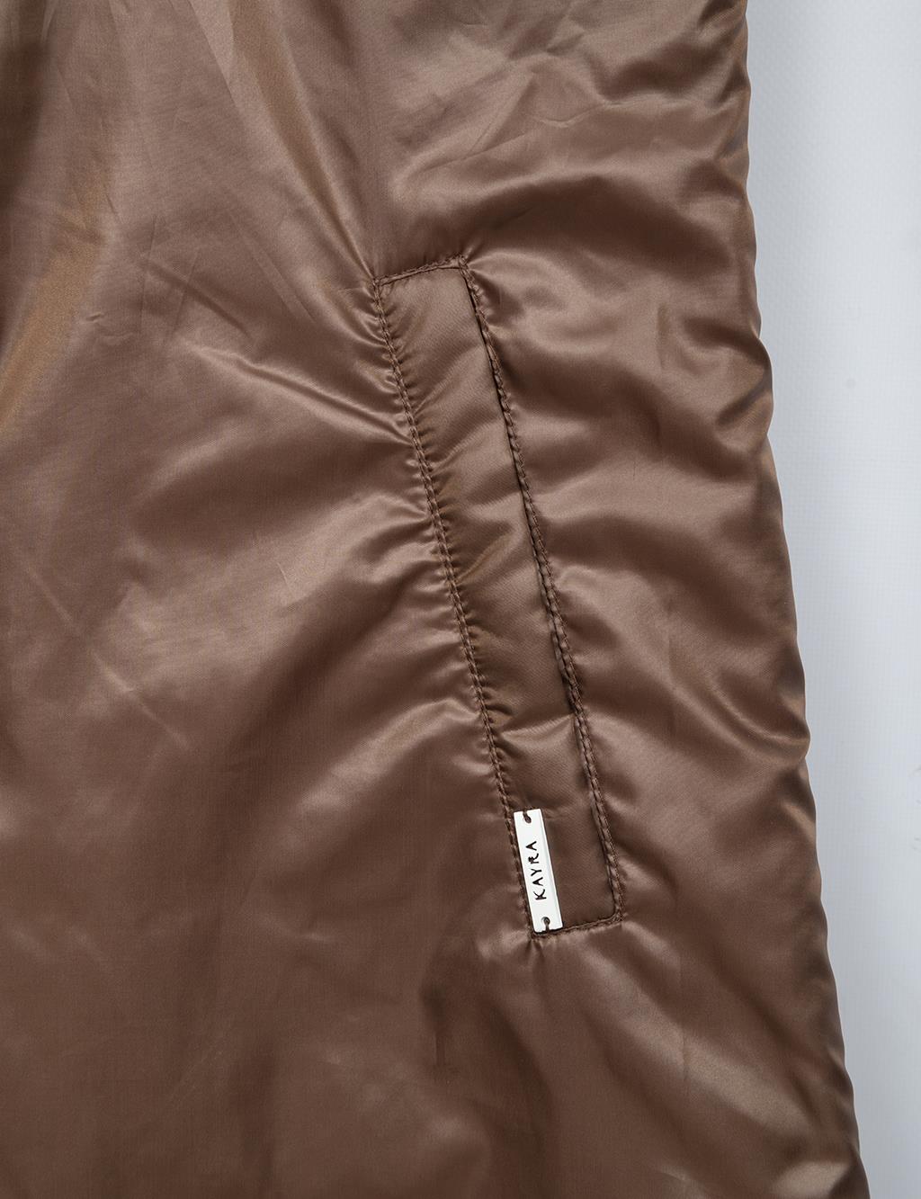 Hooded Inflatable Vest Brown