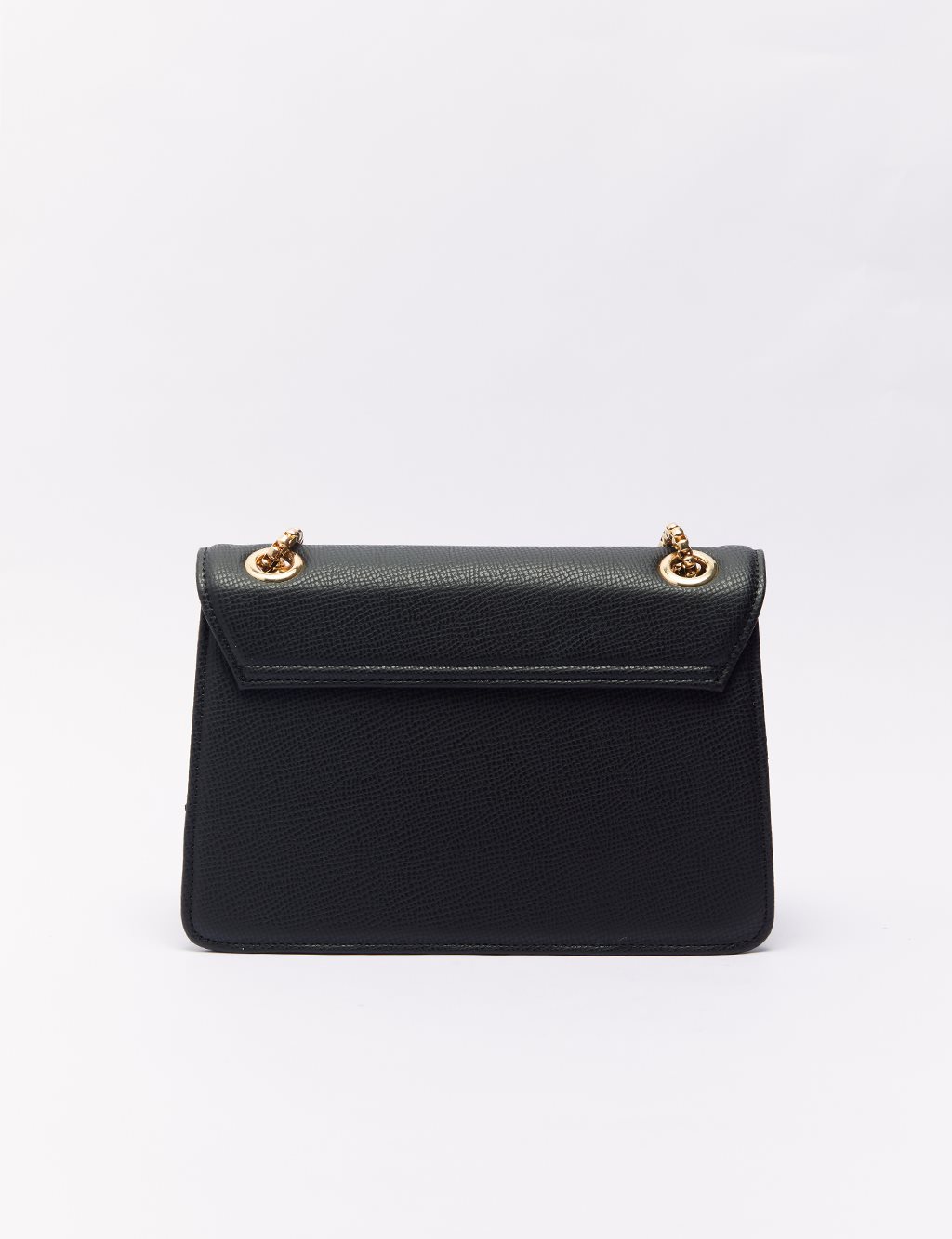 Lock Detailed Rectangle Bag Black