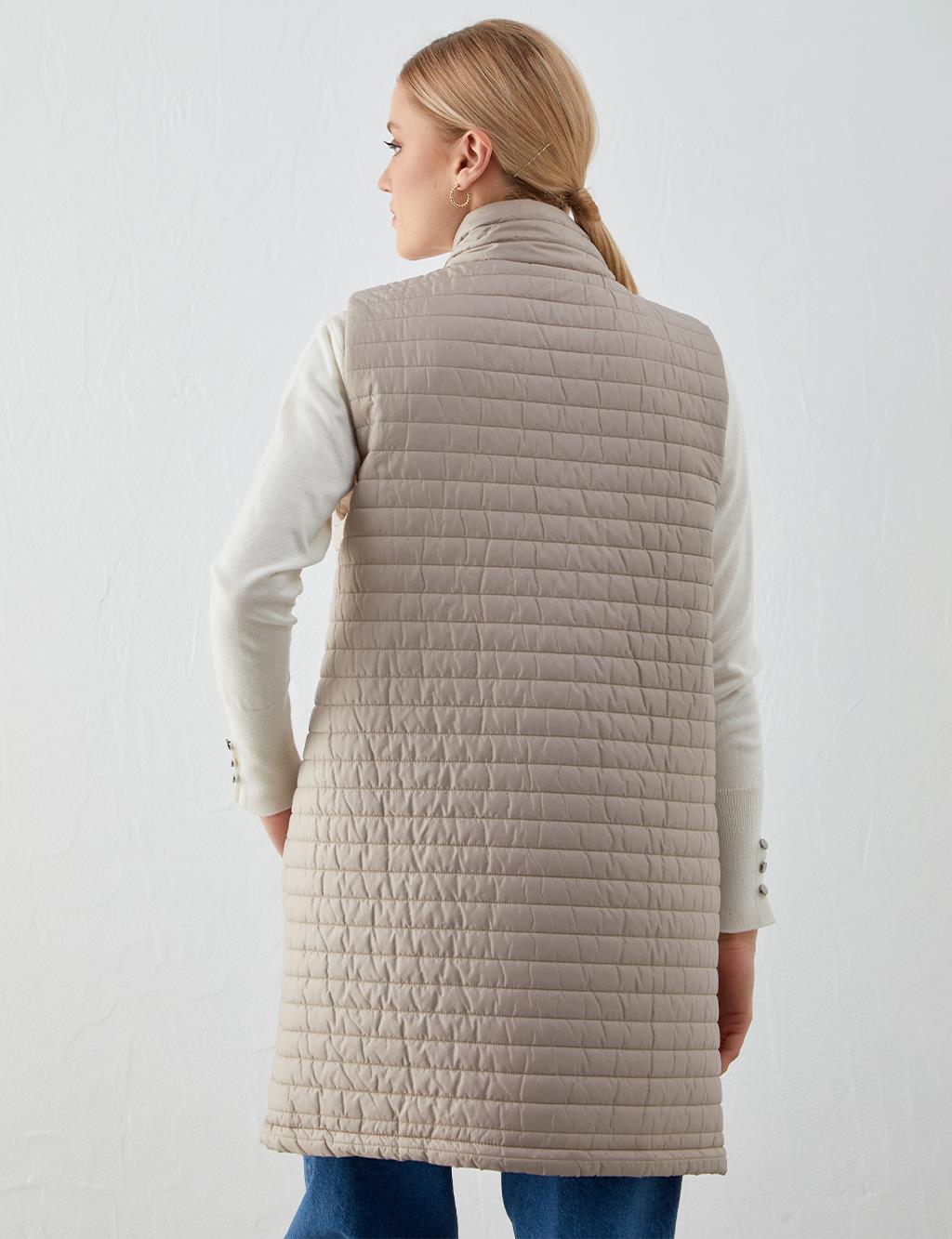 Thin Slice Quilted Inflatable Vest Clay